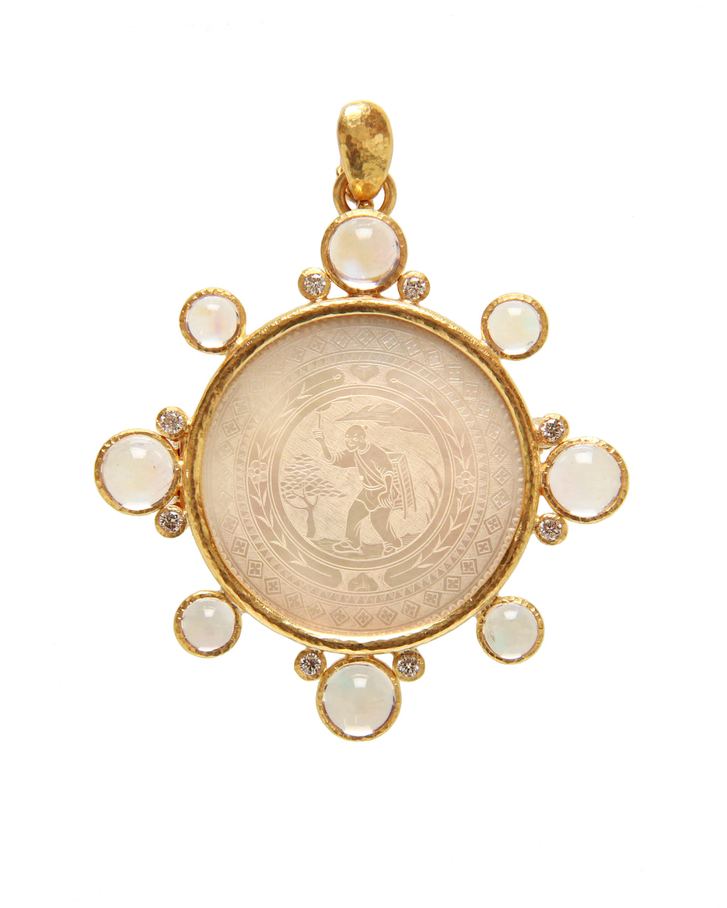 Chinese Gambling Counter Brooch/Pendant