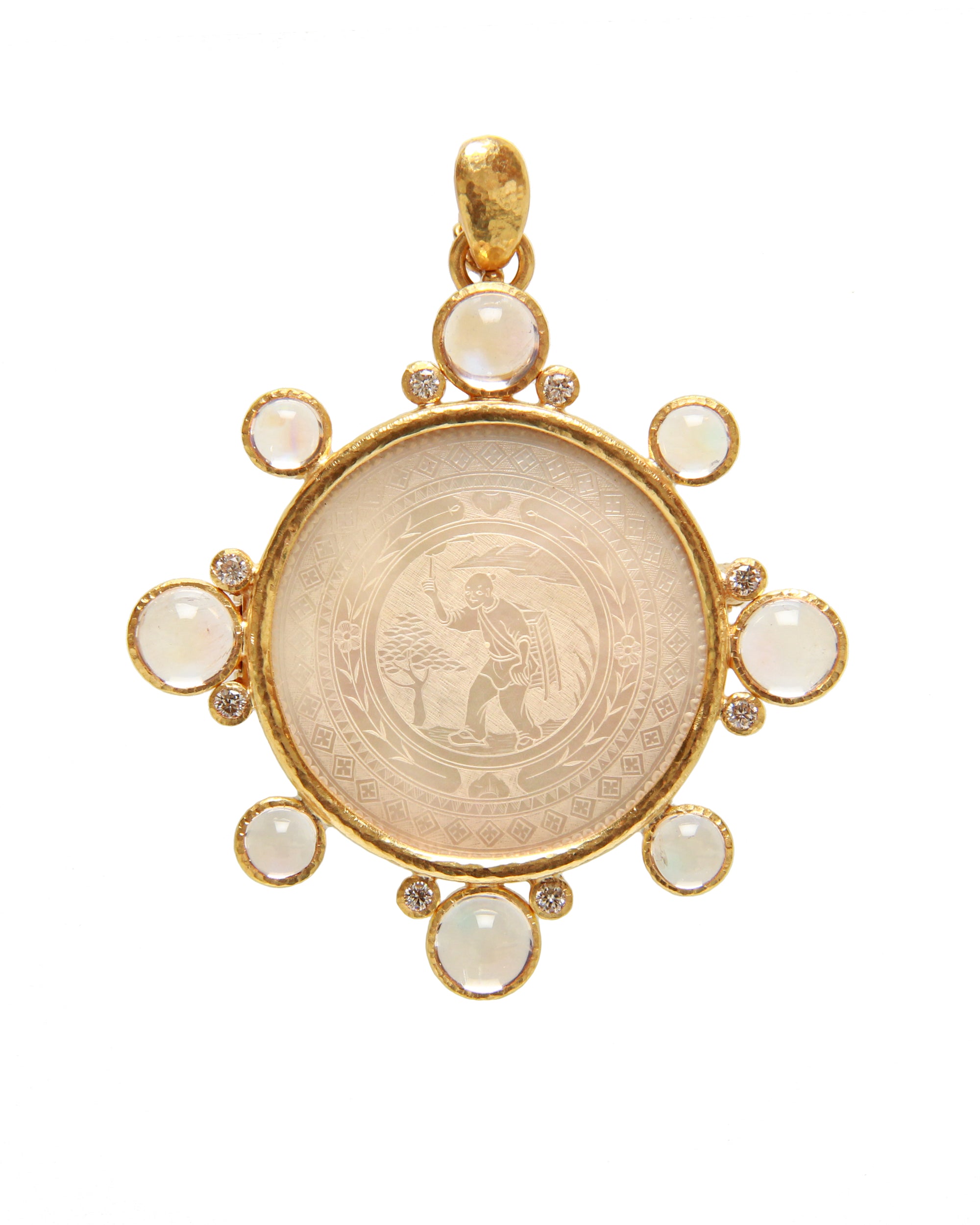 Chinese Gambling Counter Brooch/Pendant