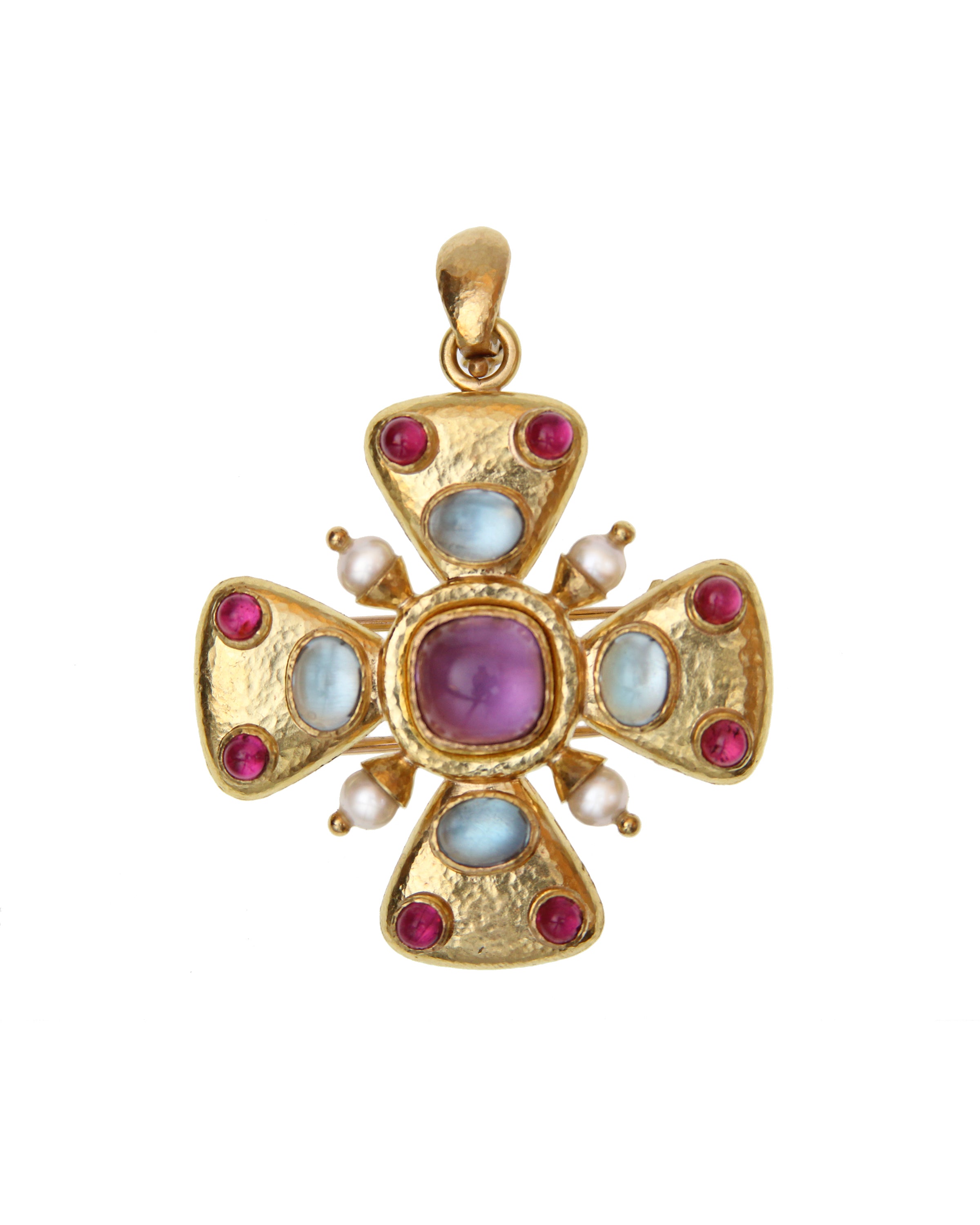 Maltese Cross Brooch/Pendant – Elizabeth Locke Jewels