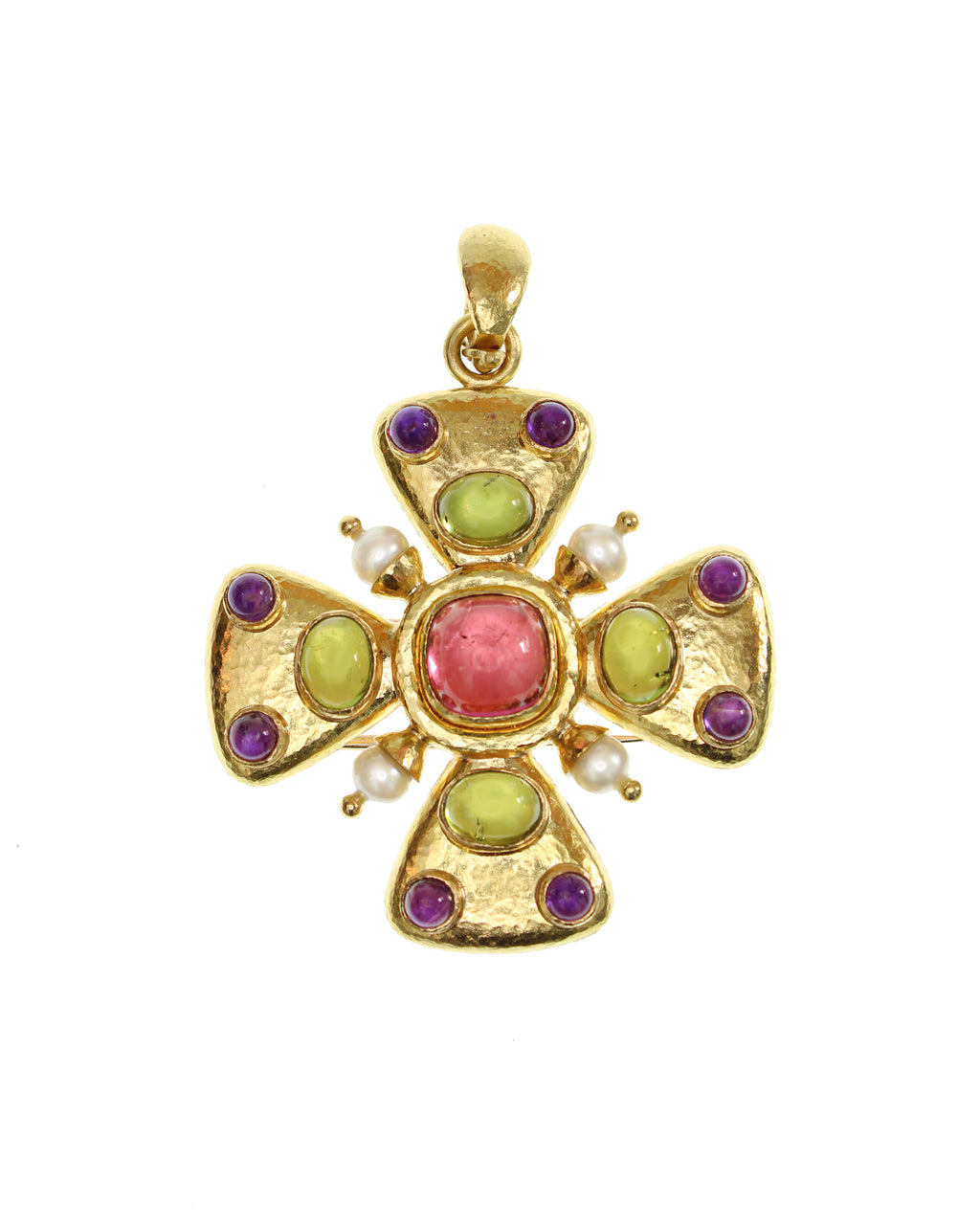 Maltese Cross Brooch Pendant