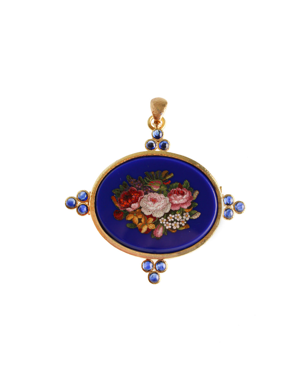 Antique 'Floral' Micromosaic Brooch/Pendant