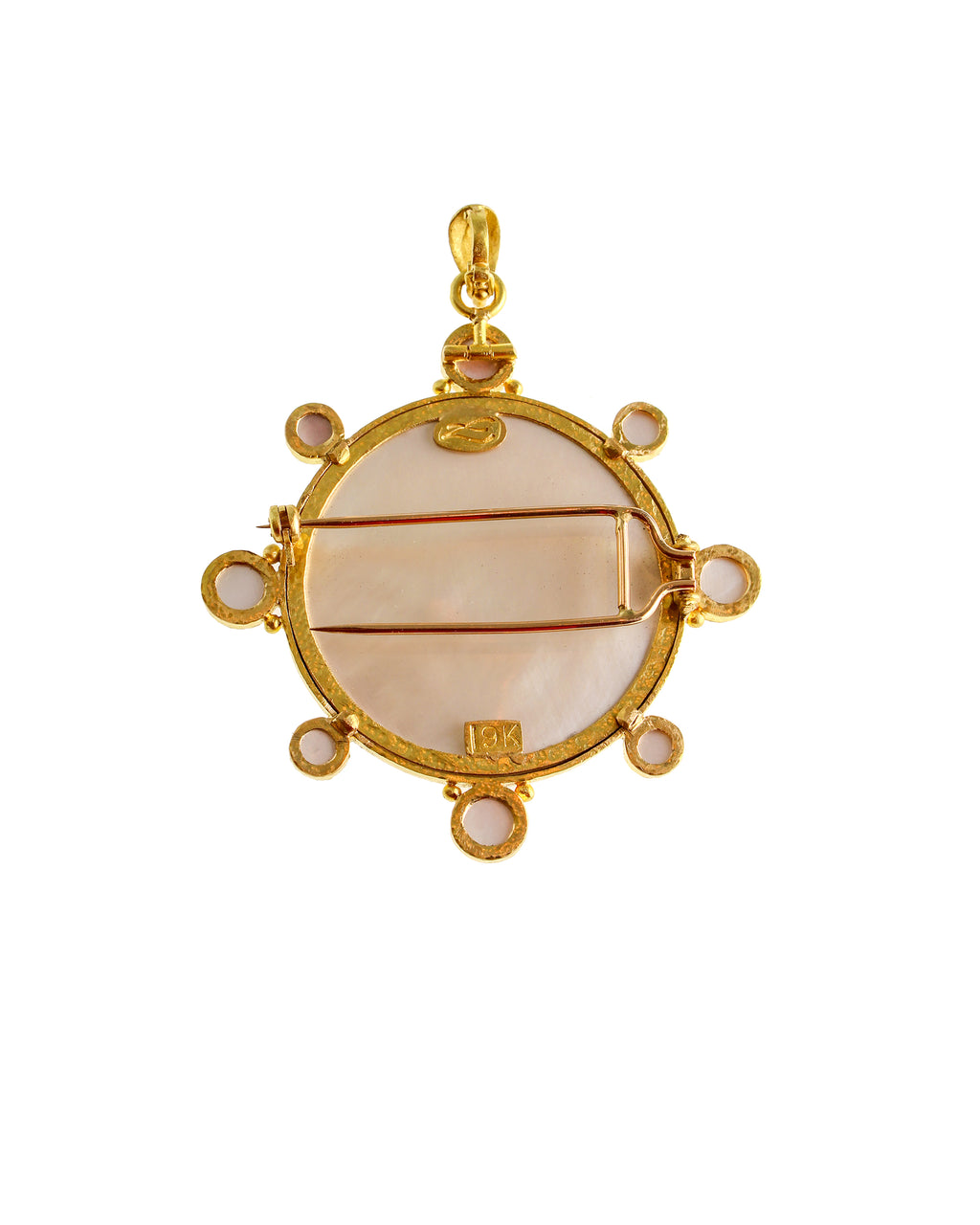 Antique 'Golden Dragon' Satsuma Brooch/Pendant