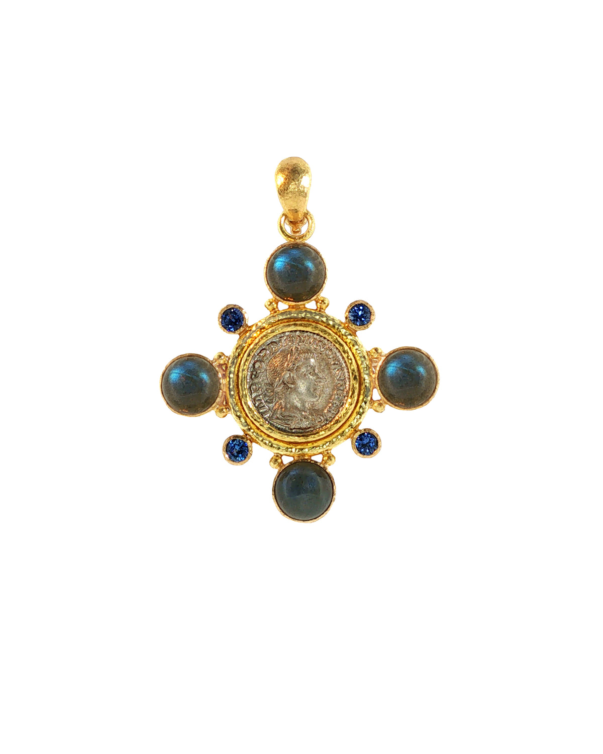 Ancient Roman Silver Coin Brooch