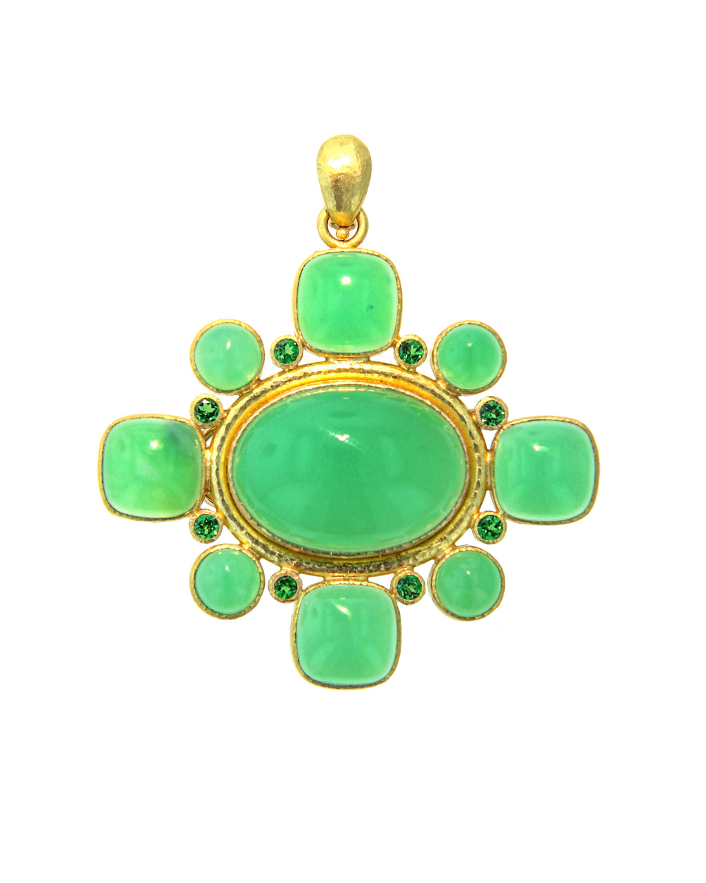 Chrysoprase Brooch