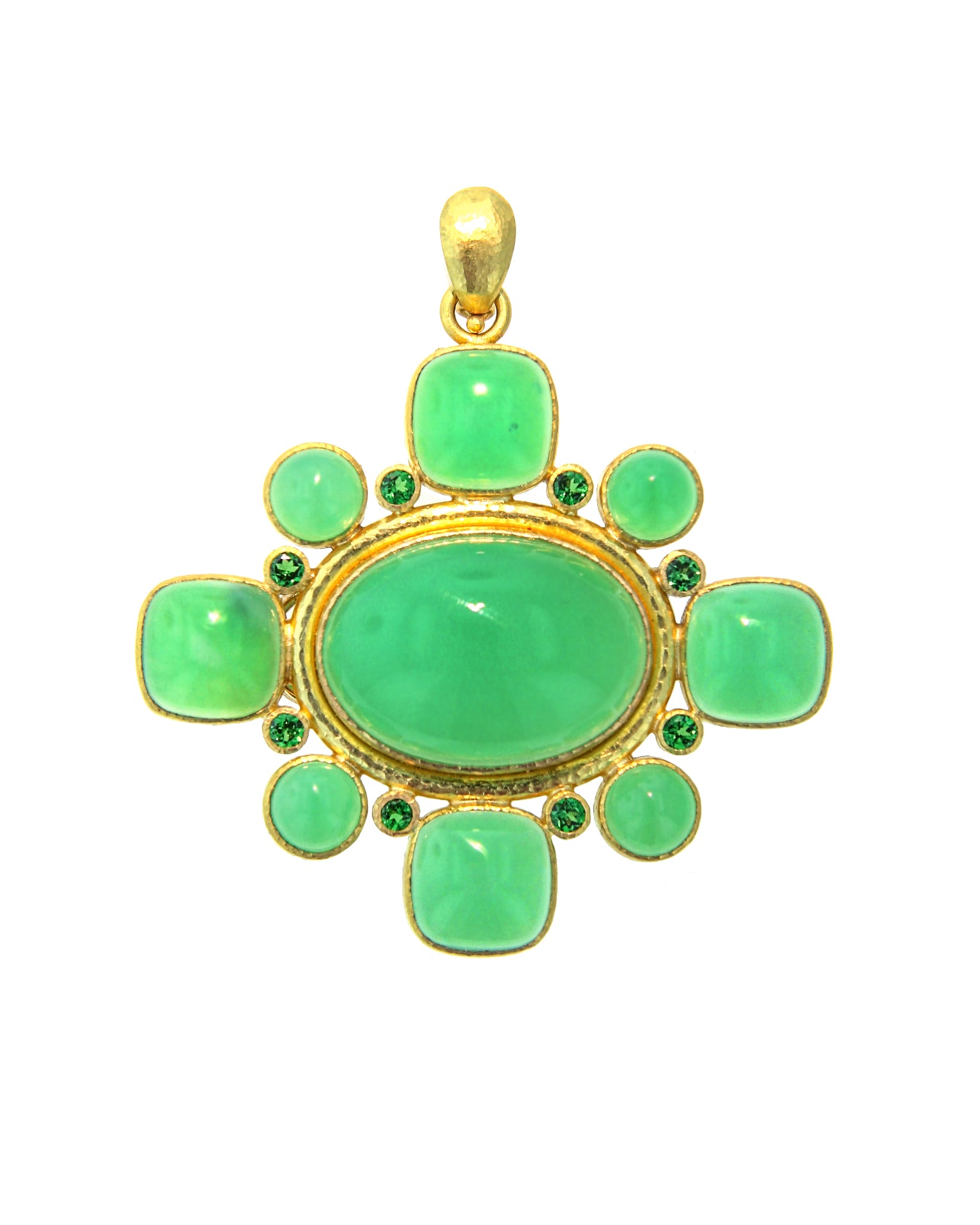 Chrysoprase Brooch
