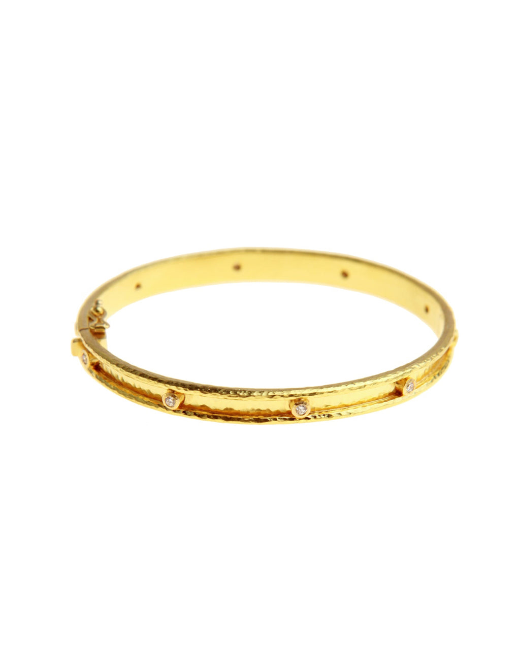Very Narrow Flat Thin Diamond Bangle