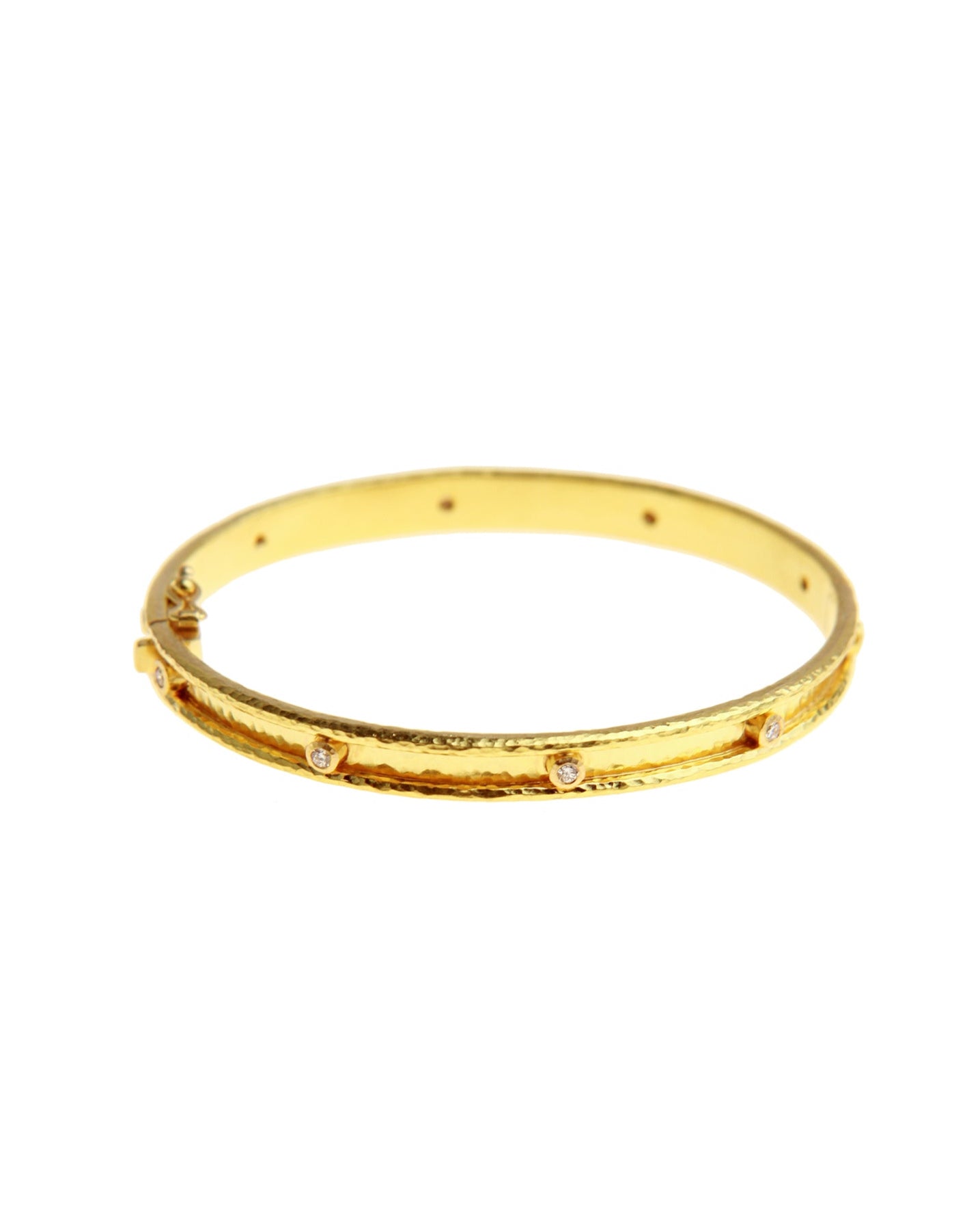 Very Narrow Flat Thin Diamond Bangle