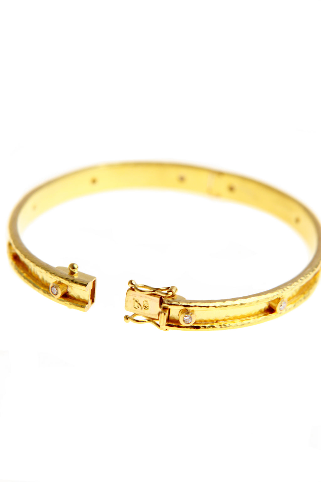 Very Narrow Flat Thin Diamond Bangle