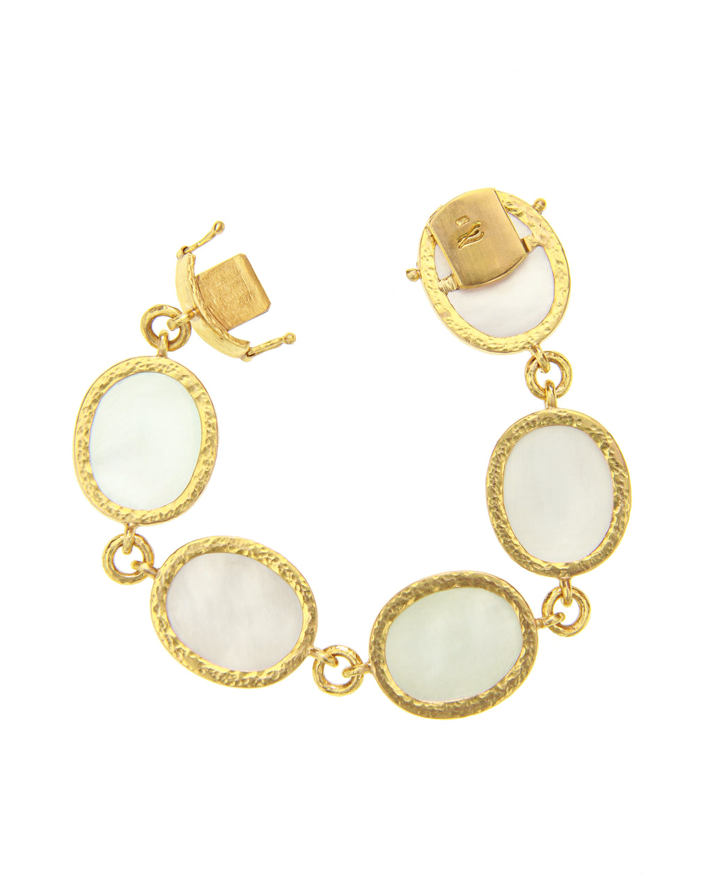 Neutral Venetian glass intaglio 'Goddess' Bracelet