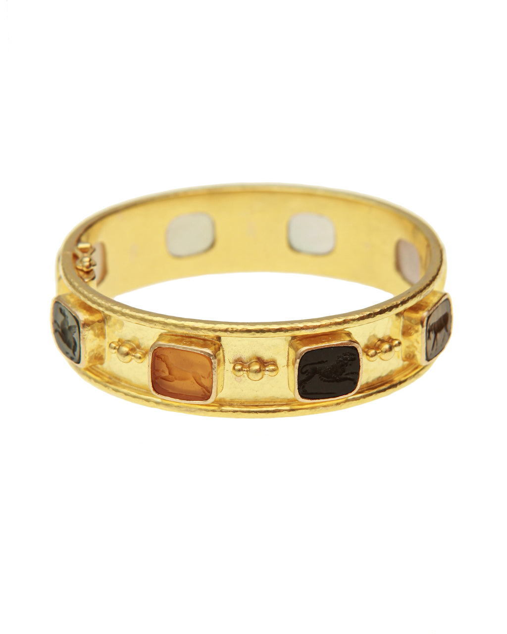 Neutral 'Square Animals' hinged bangle