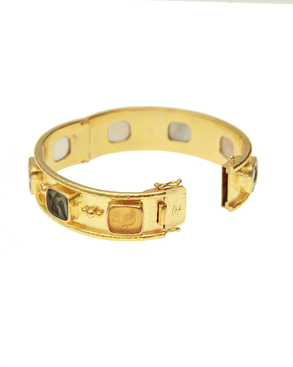 Neutral 'Square Animals' hinged bangle