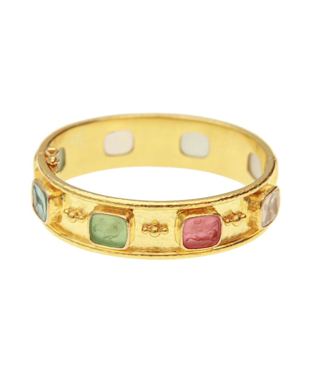 Pastel 'Square Animals' hinged bangle