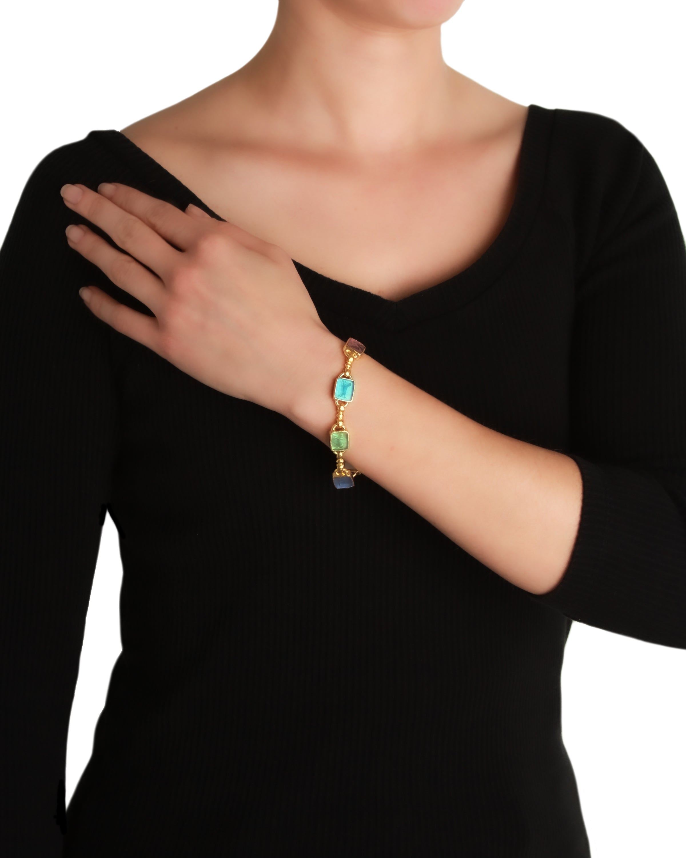 Pastel 'Zoo' Bracelet with Celtic Connectors – Elizabeth Locke Jewels