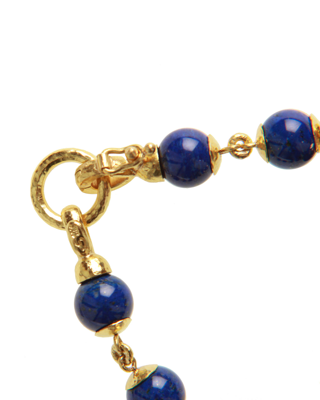 Lapis and Gold Link Bracelet
