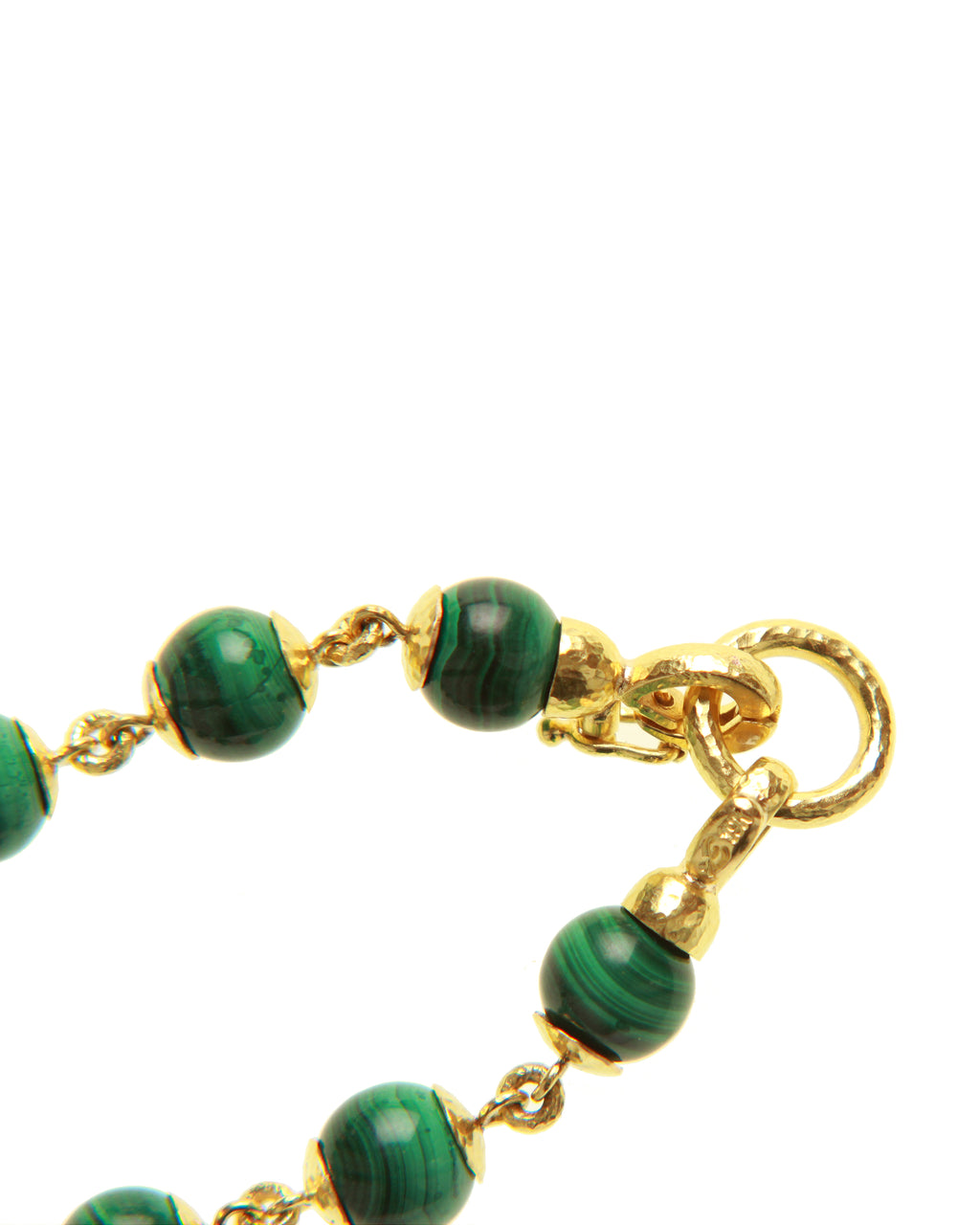 Malachite and Gold Link Bracelet