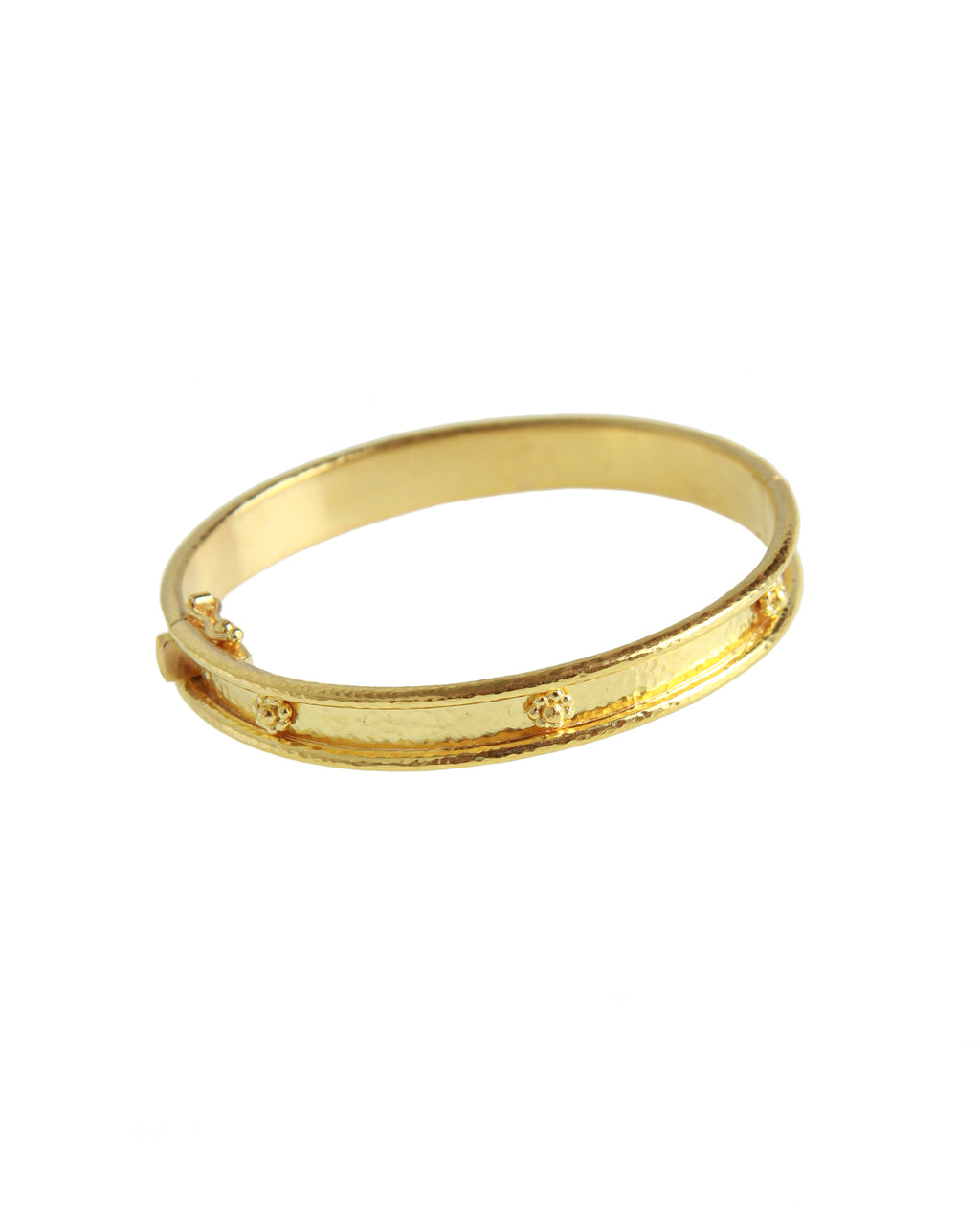 Narrow Flat Thin Bangle with Daisies