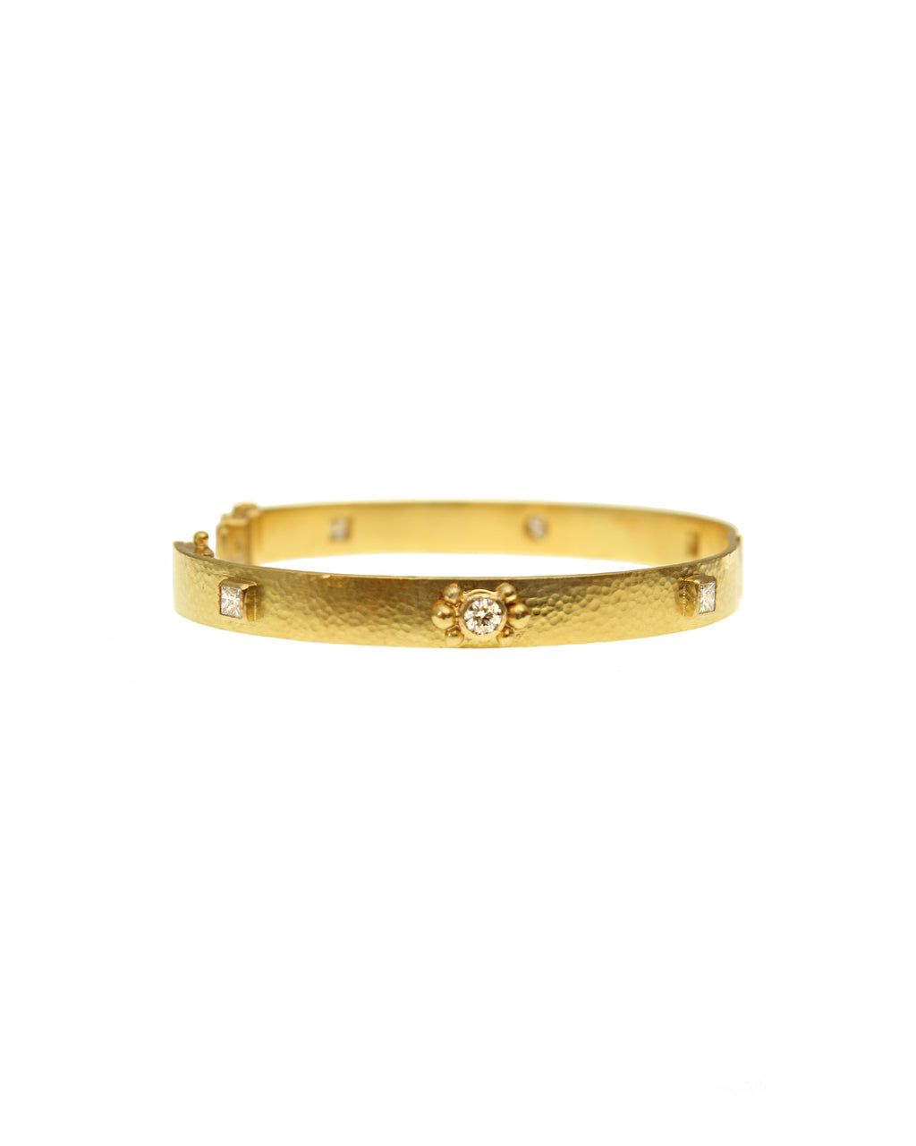 Flat Ribbon Bangle with Diamonds