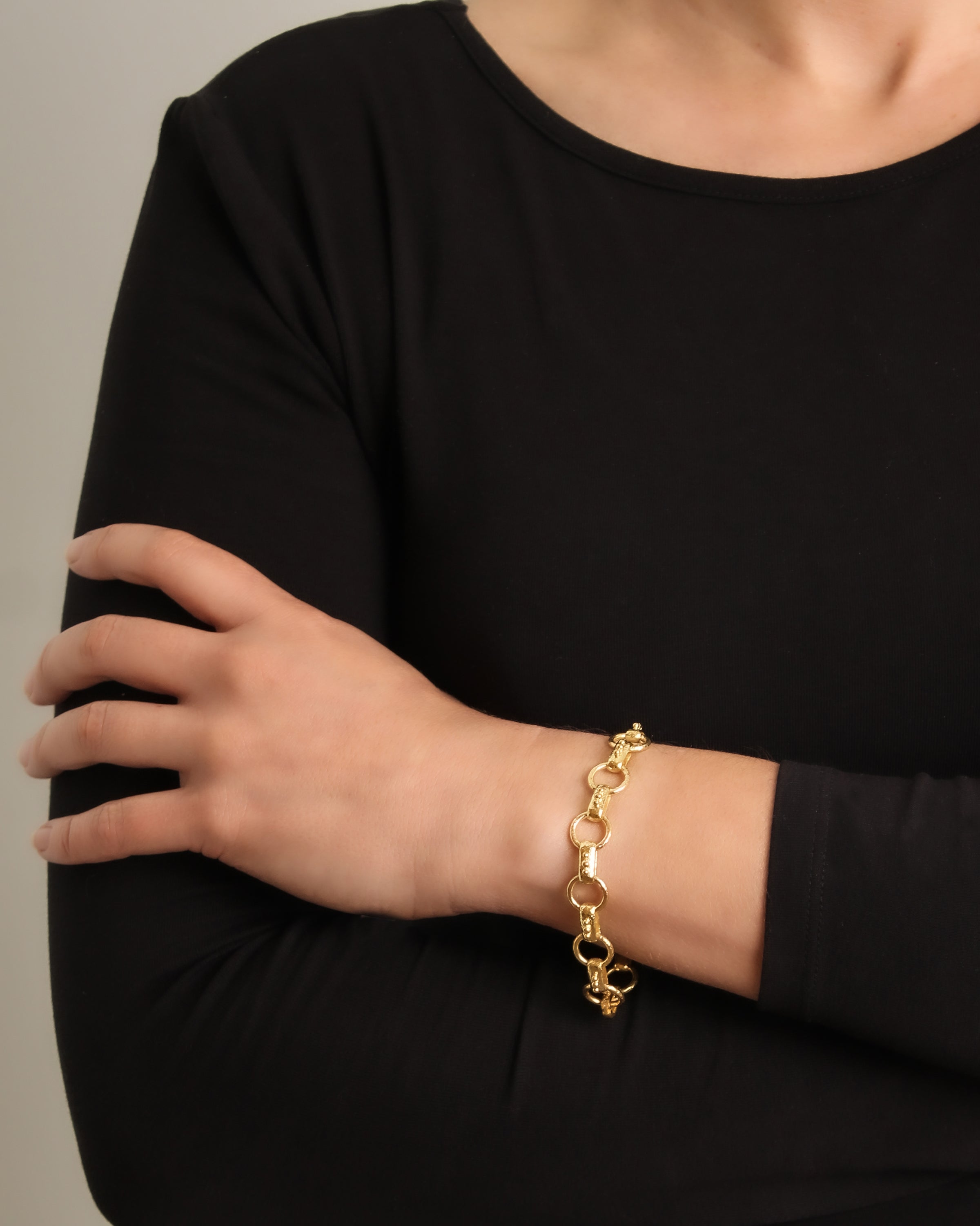 Torcello' Bracelet with Circle Clasp – Elizabeth Locke Jewels