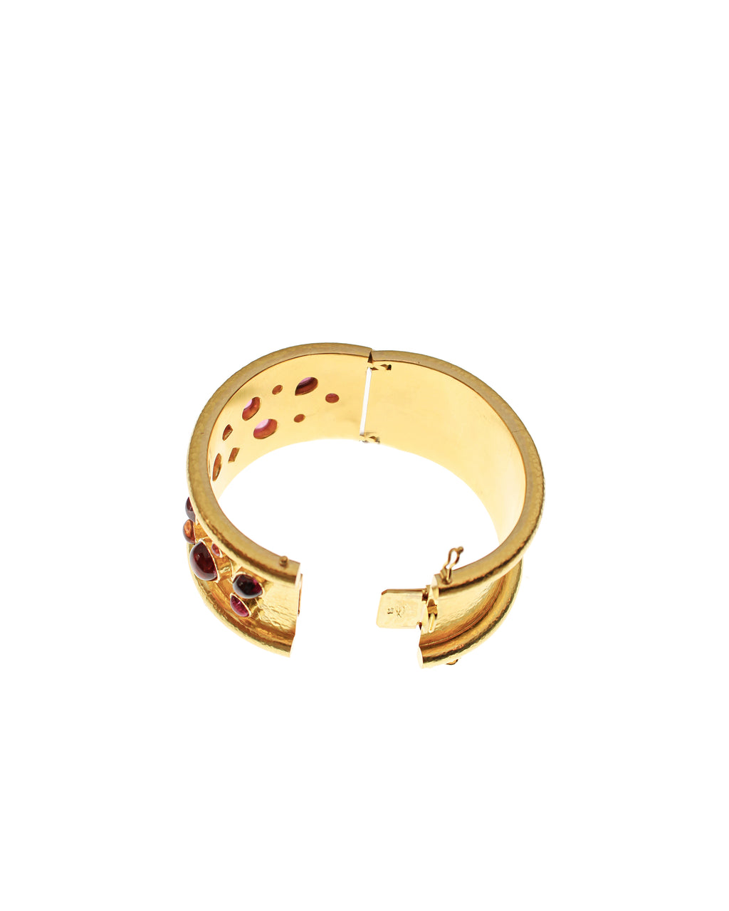 Pink Tourmaline and Rhodolite Confetti Bangle