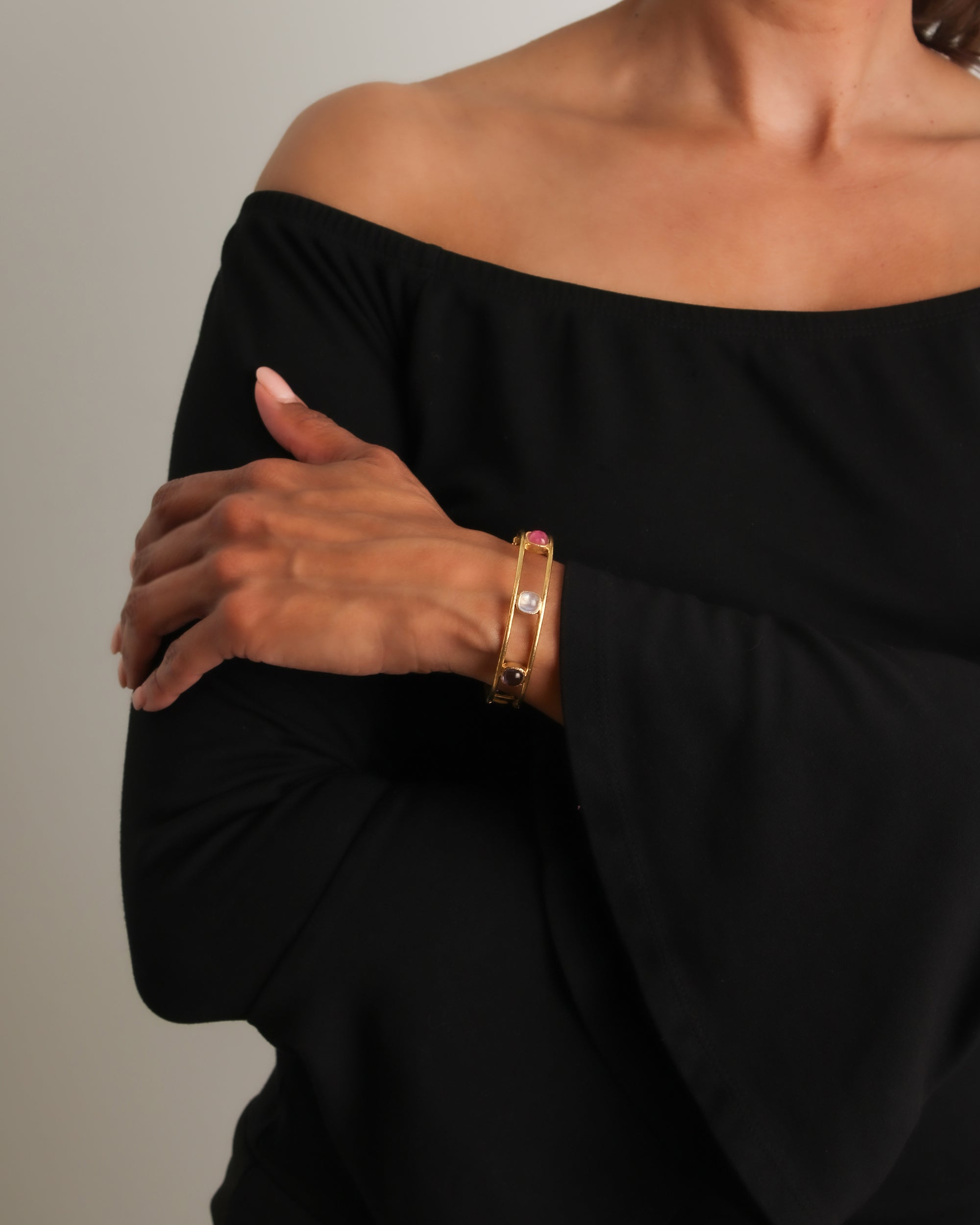 Tutti Frutti Open Tube Bezel Bangle