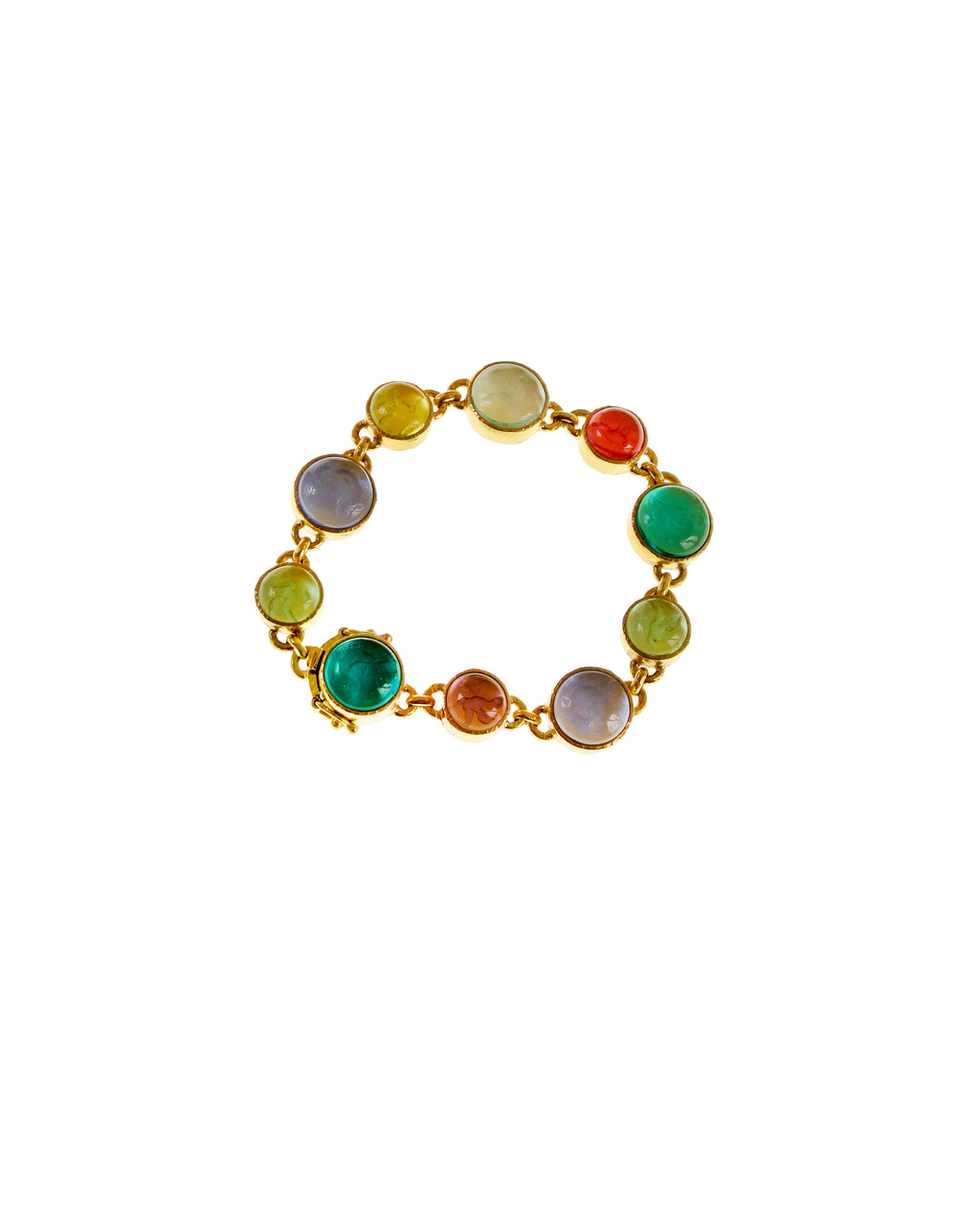 Small Round Venetian Glass Intaglio Bracelet