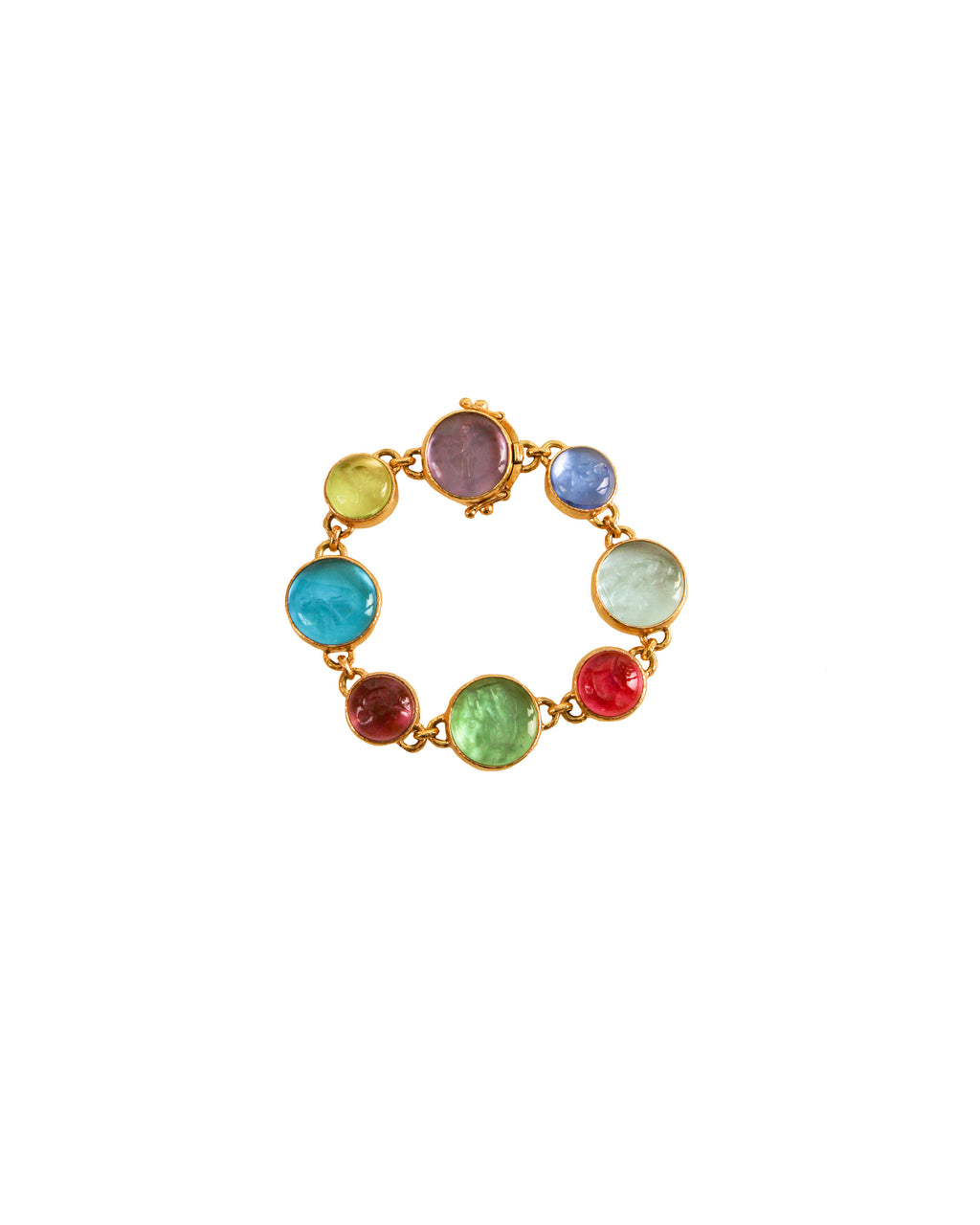 Pastel Venetian Glass Intaglio Bracelet