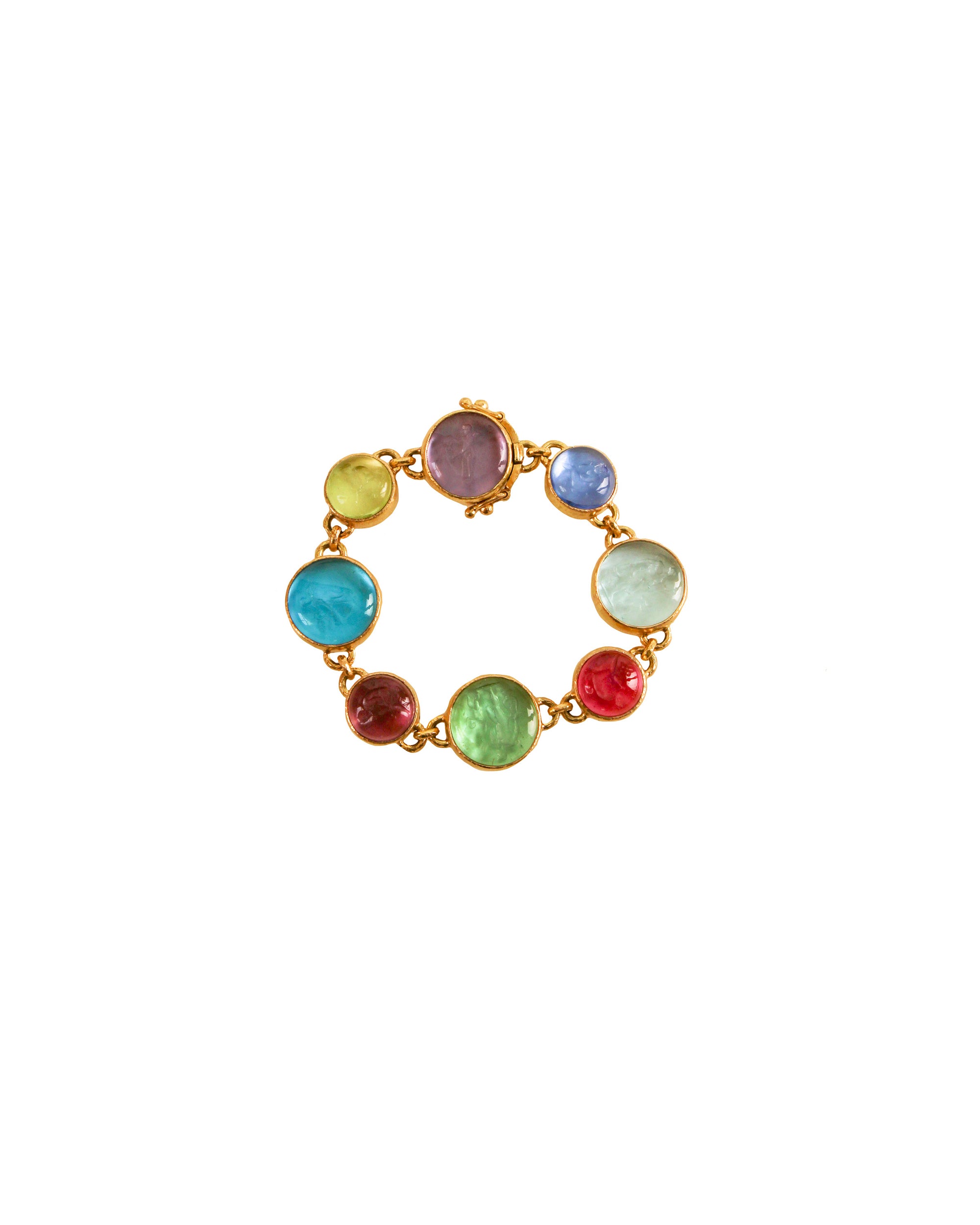 Pastel Venetian Glass Intaglio Bracelet