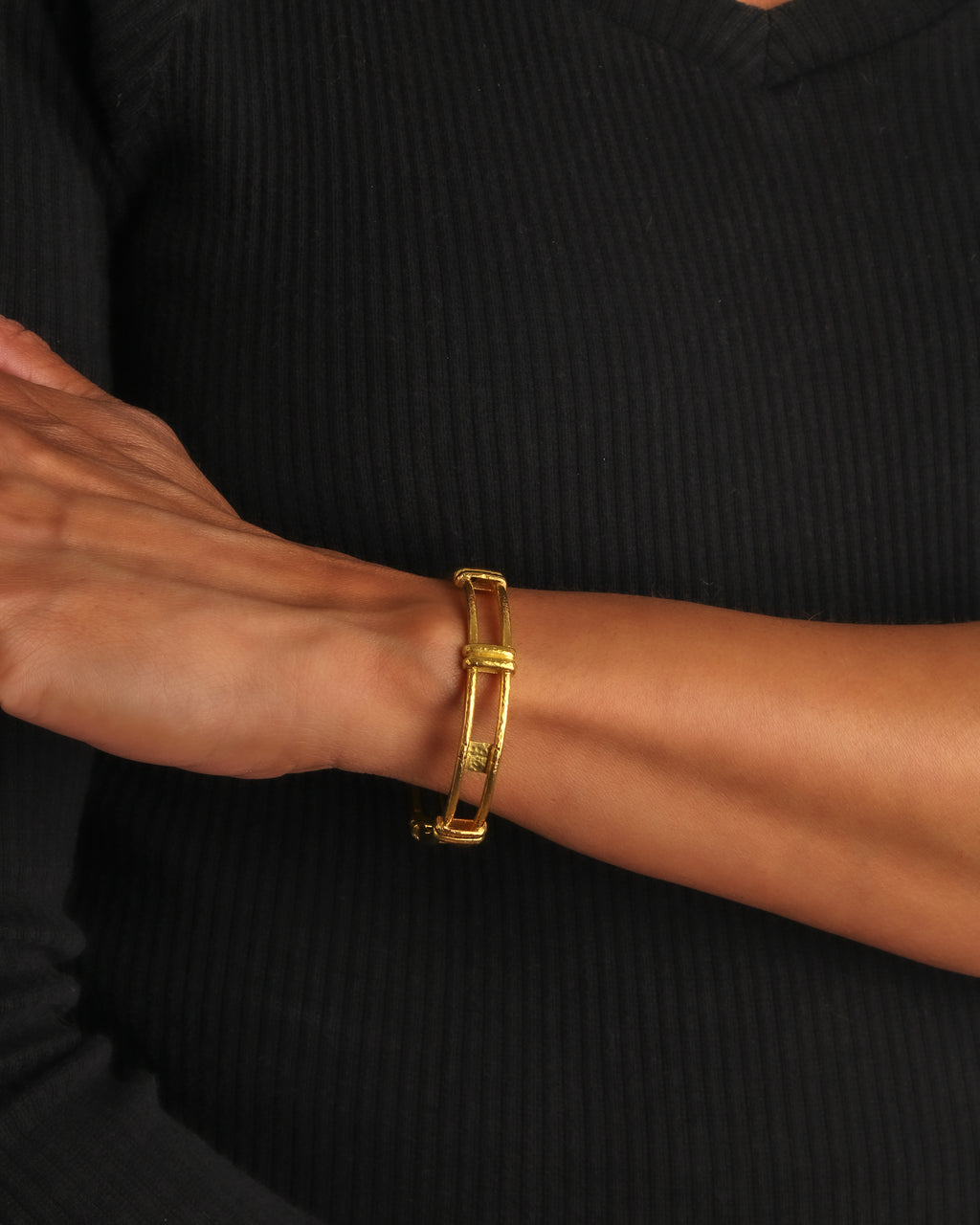 Banded Open Tube Bangle