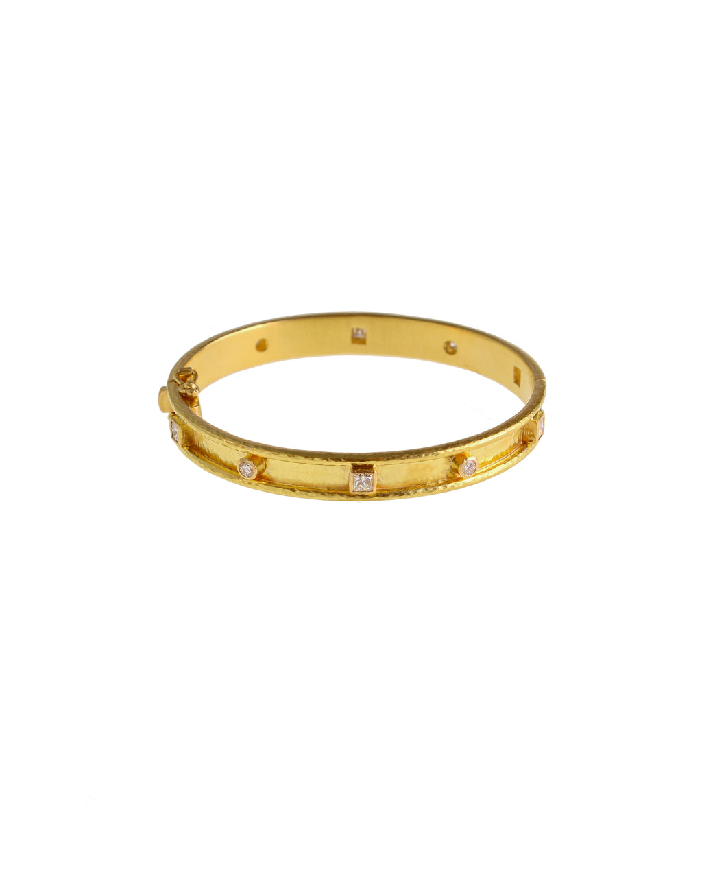 Square and Round Diamond Bangle