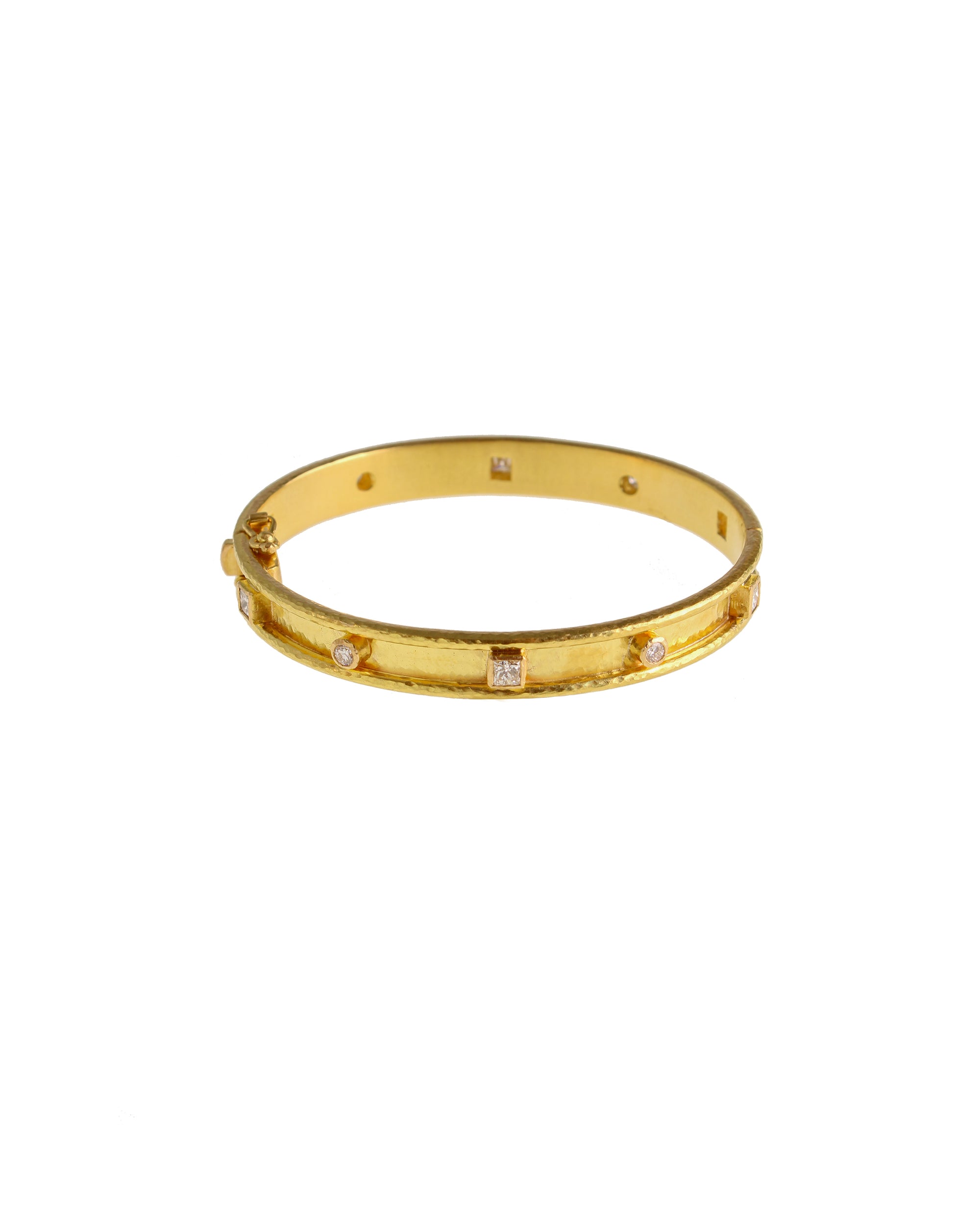 Square and Round Diamond Bangle