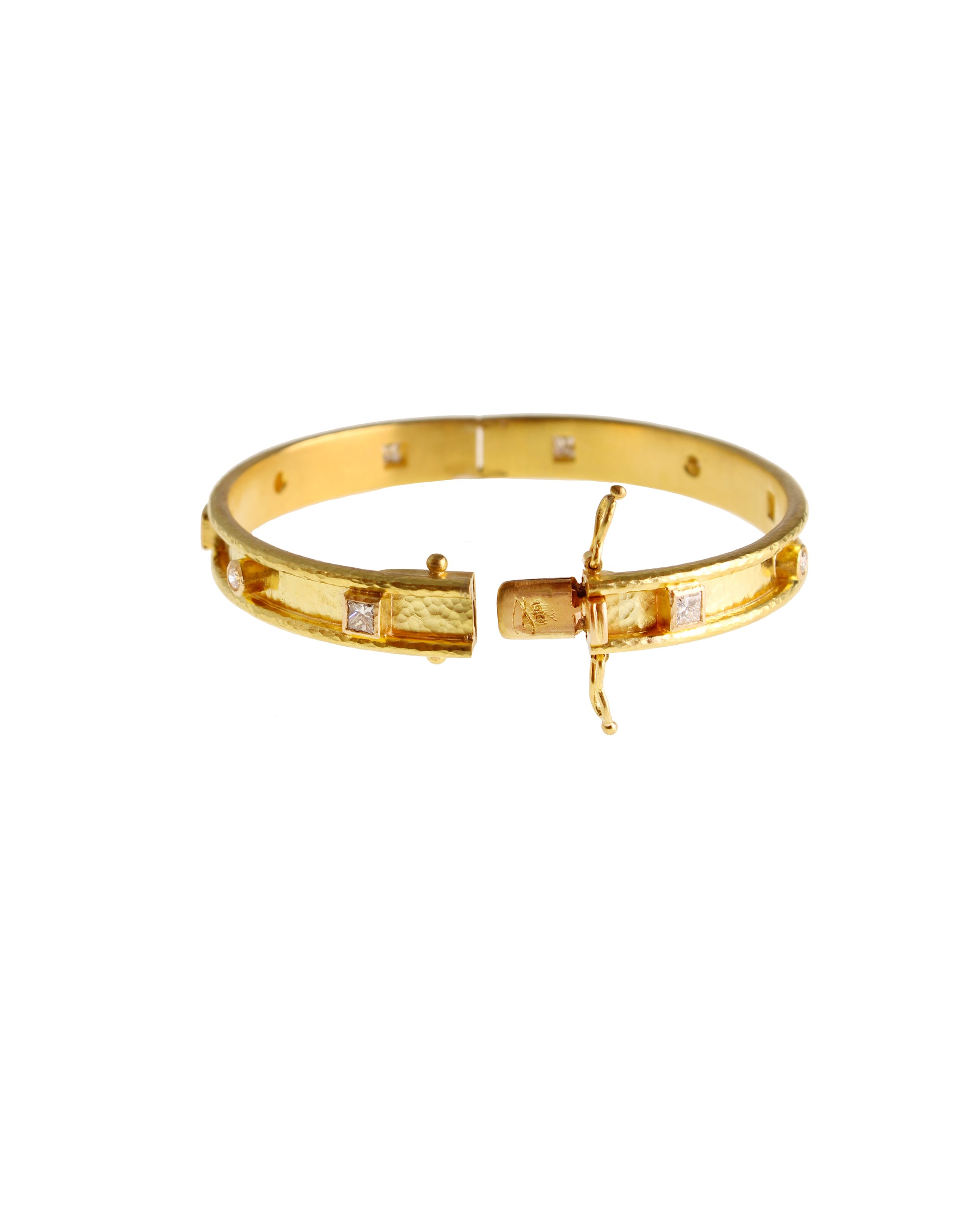 Square and Round Diamond Bangle