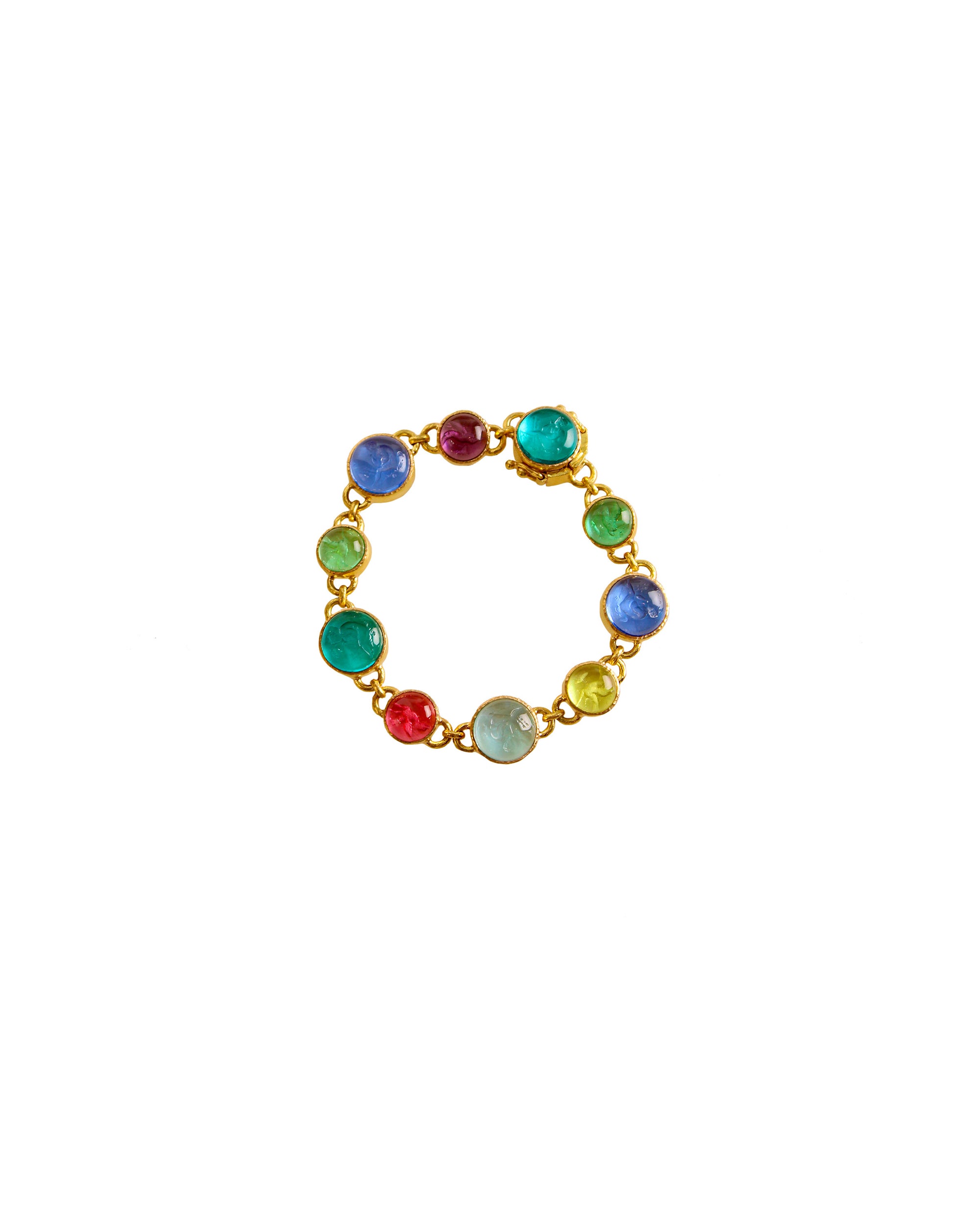 Pastel Small Round Venetian Glass Bracelet