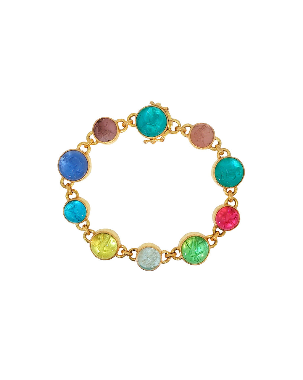 Pastel Small Round Venetian Glass Bracelet