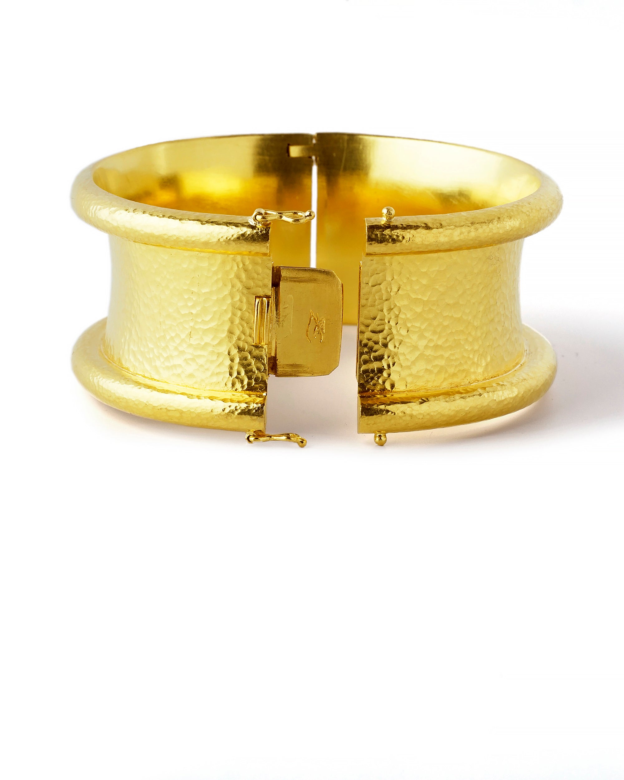 Hinged Gold 'Amulet' Bangle