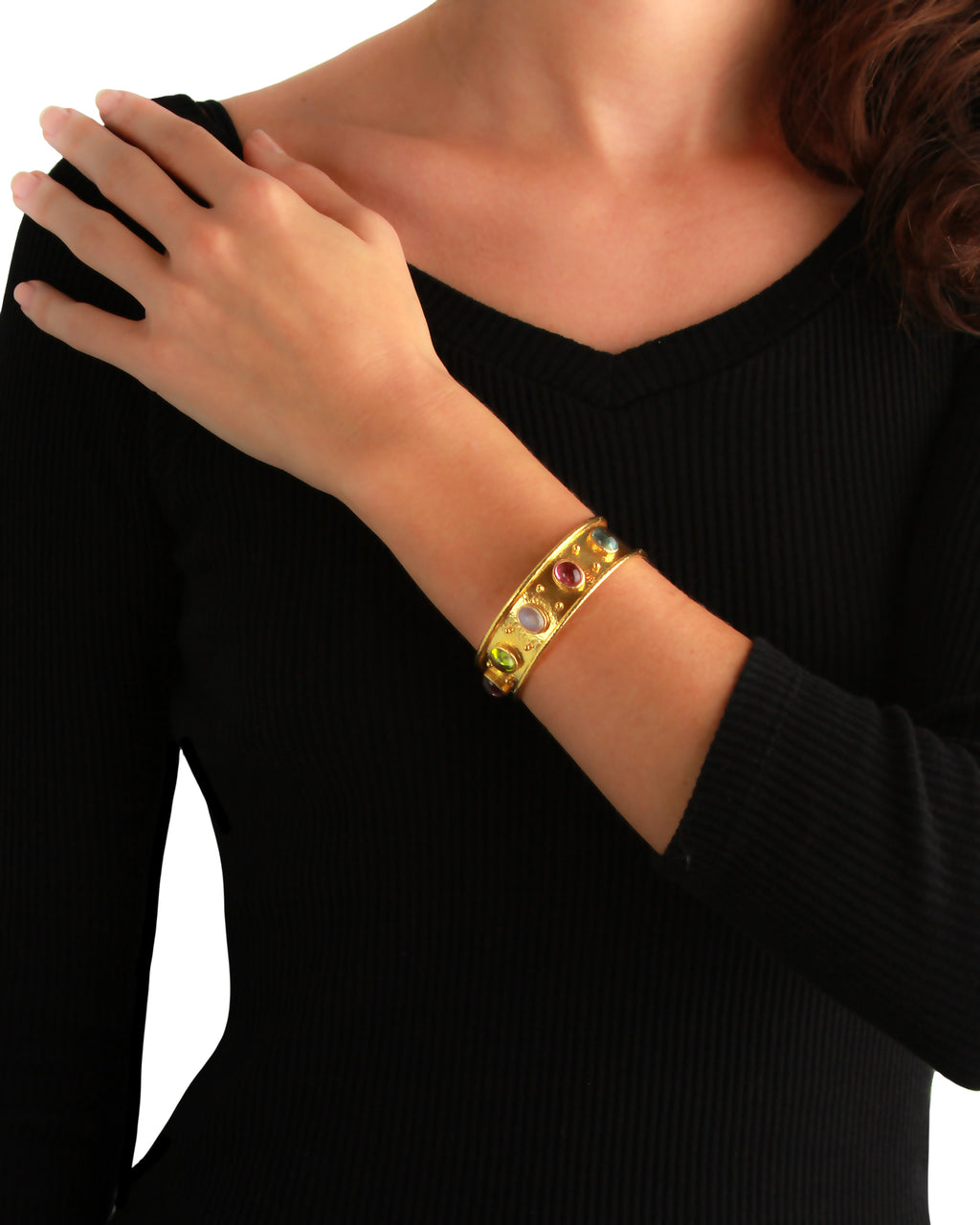 Flat Wide 'Tutti Frutti' Bangle