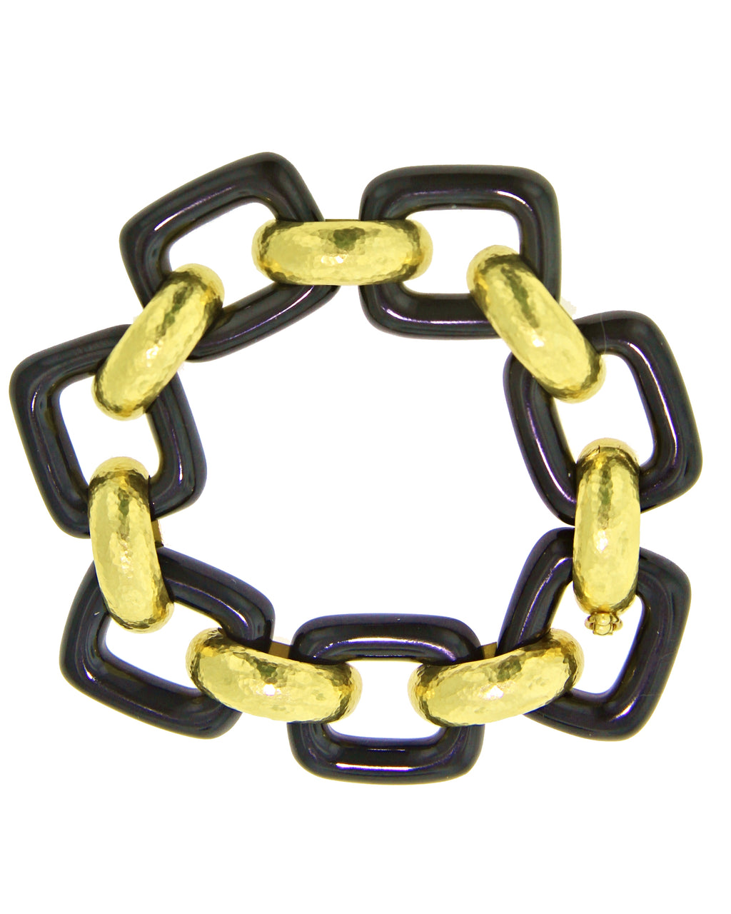 Black Jade 'Small Livorno' Link Bracelet