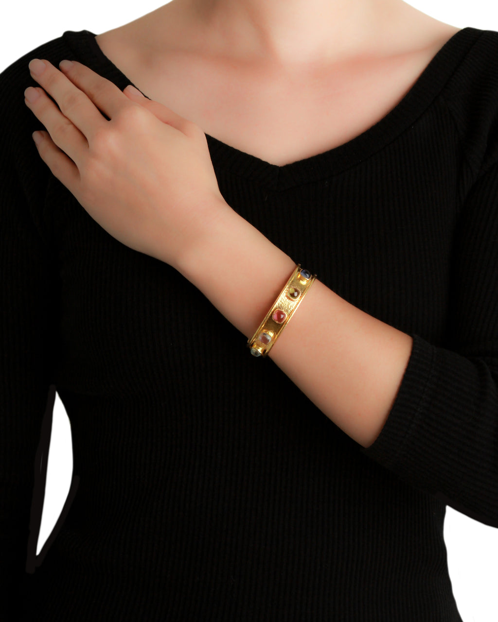 Narrow Flat Tutti Frutti Bangle