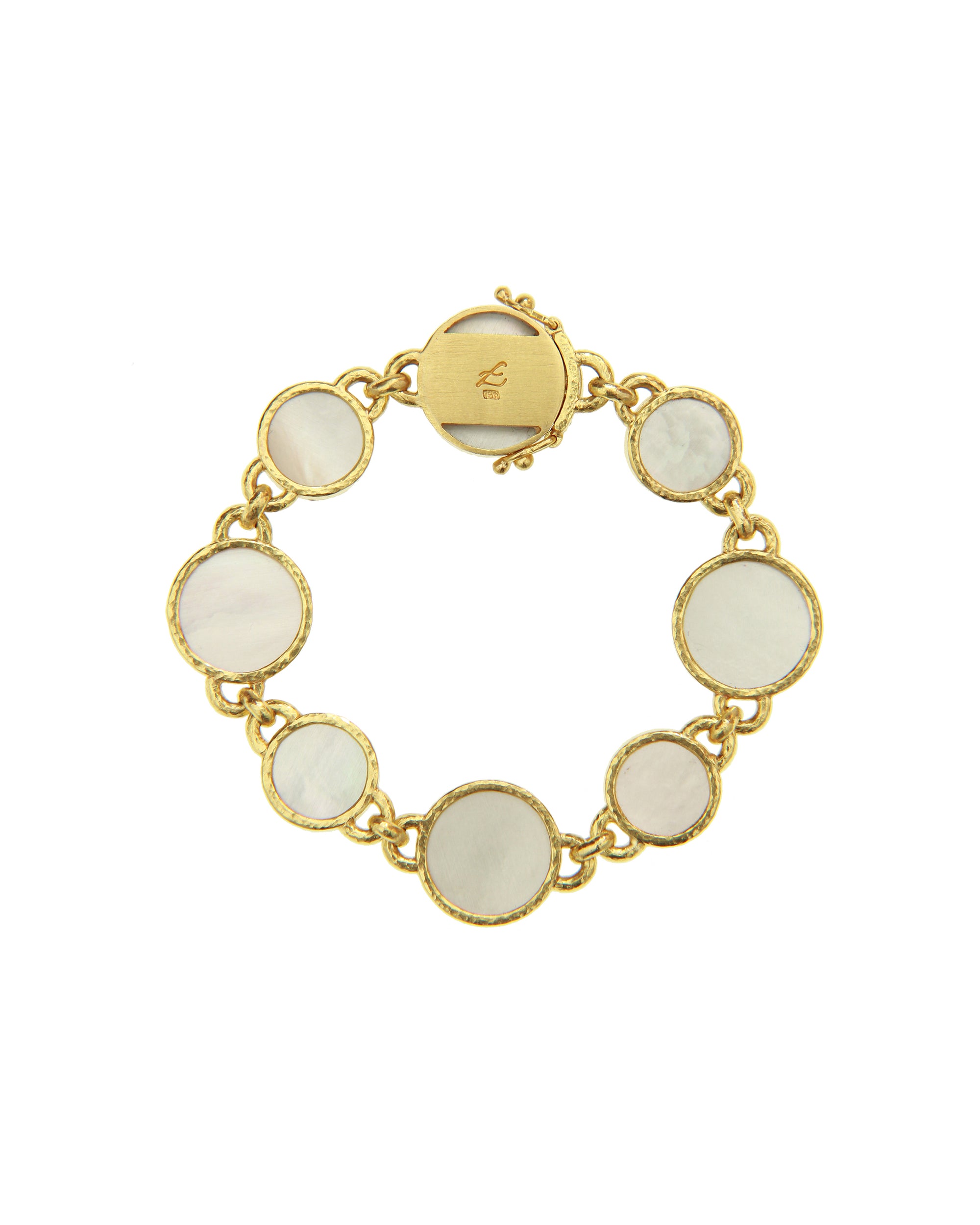 Pastel Round Venetian glass intaglio bracelet