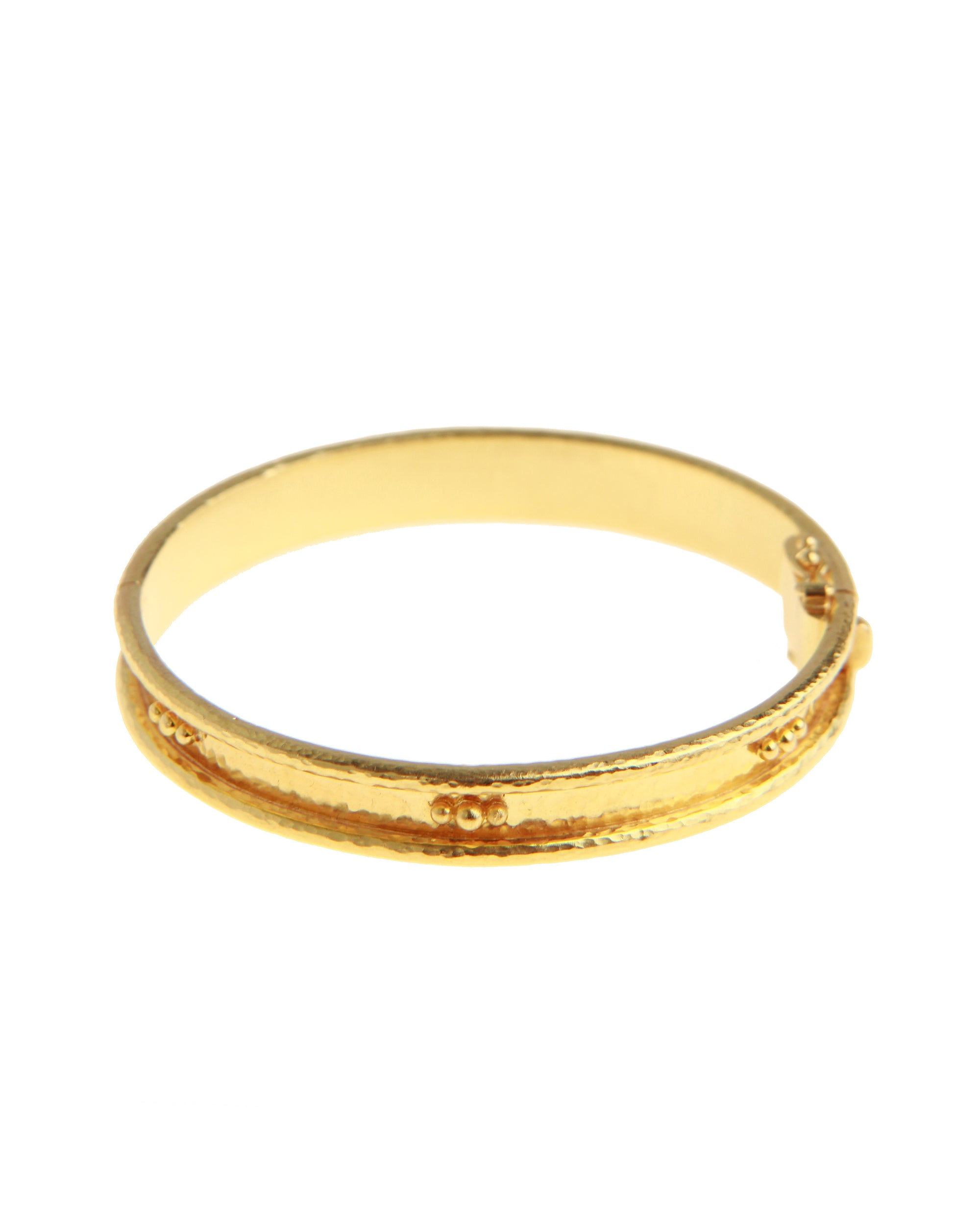 Flat Thin Bangle with Granulation