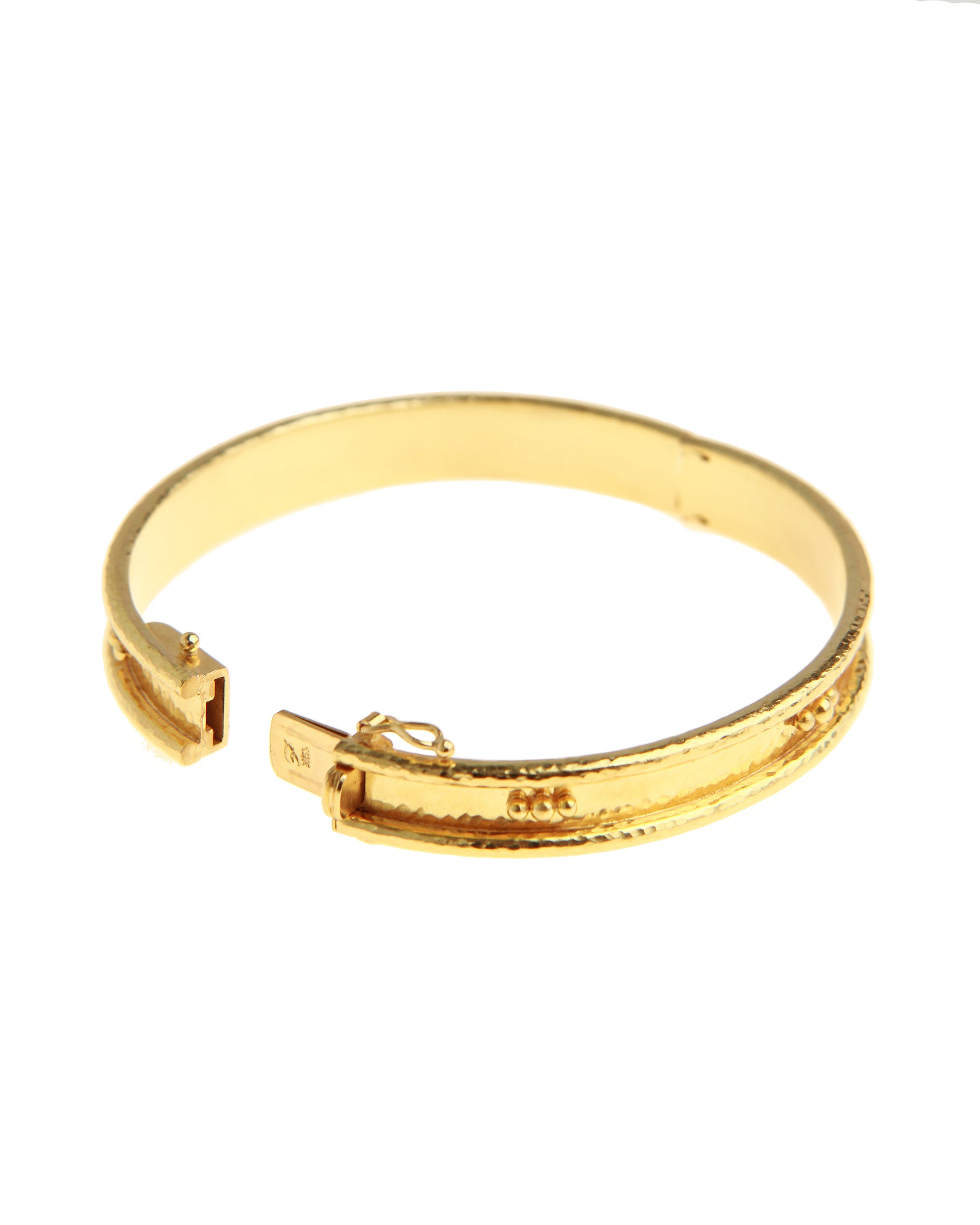 Flat Thin Bangle with Granulation