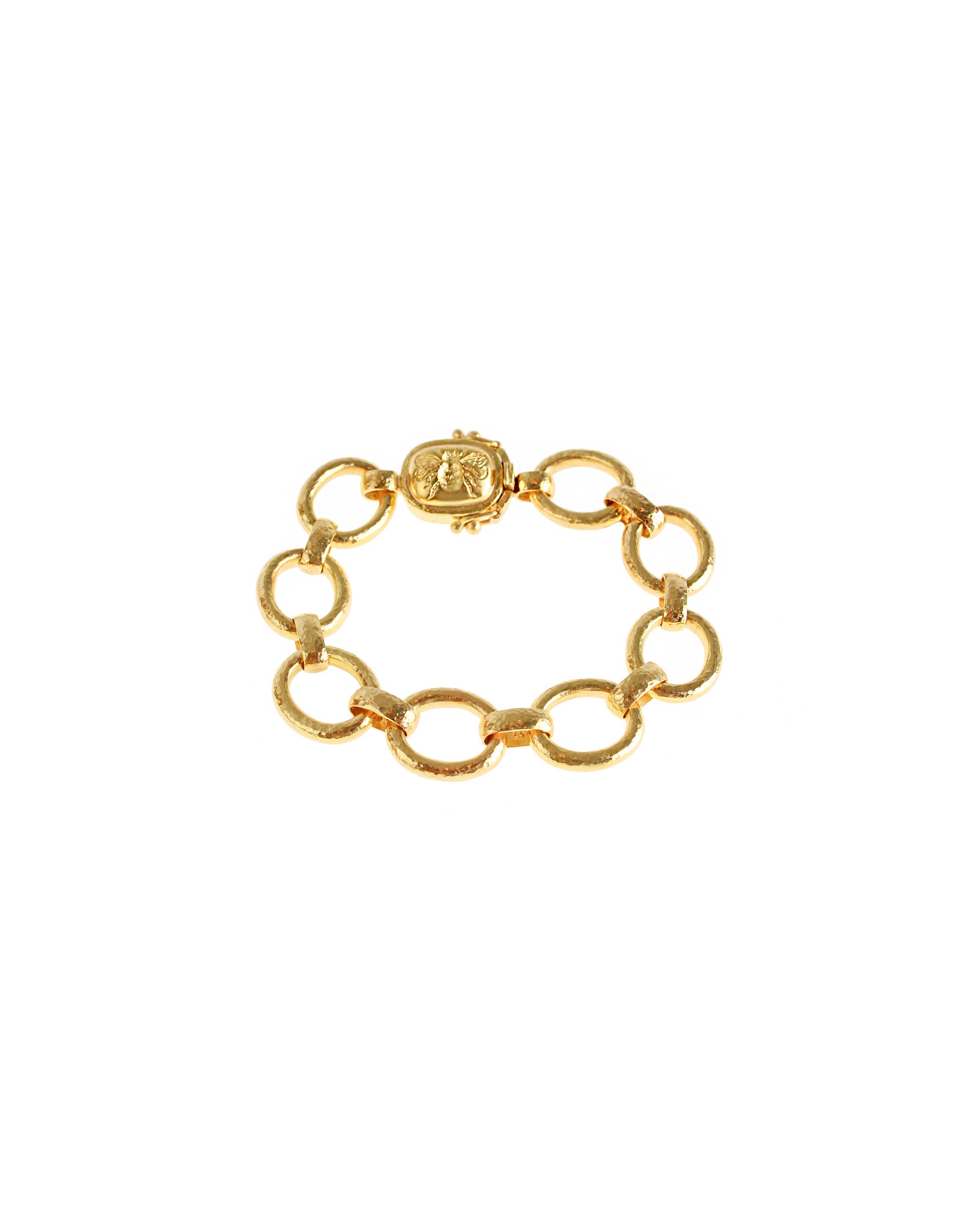 Smooth Link Bracelet with 'Fat Bee' Clasp