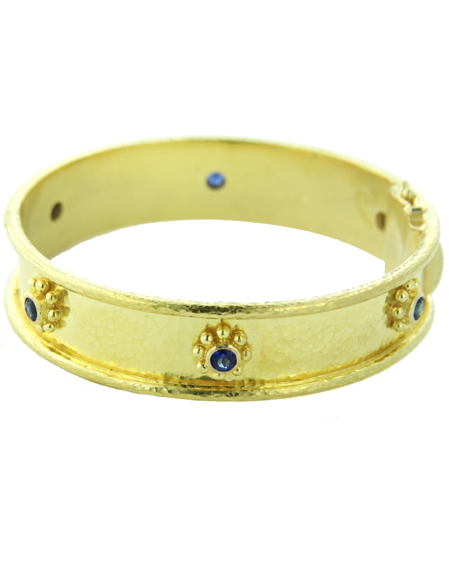 Blue Sapphire Daisy Bangle