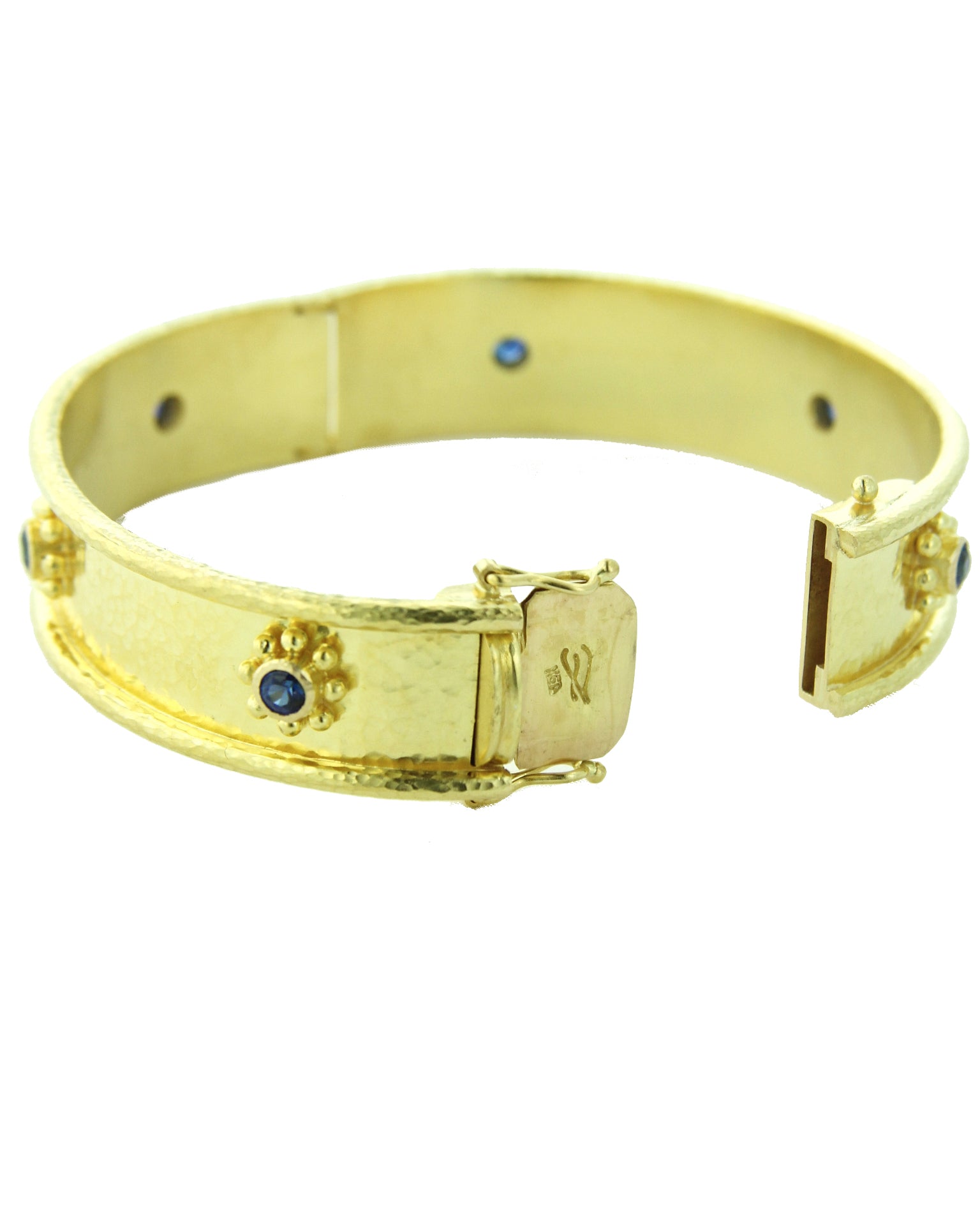 Blue Sapphire Daisy Bangle