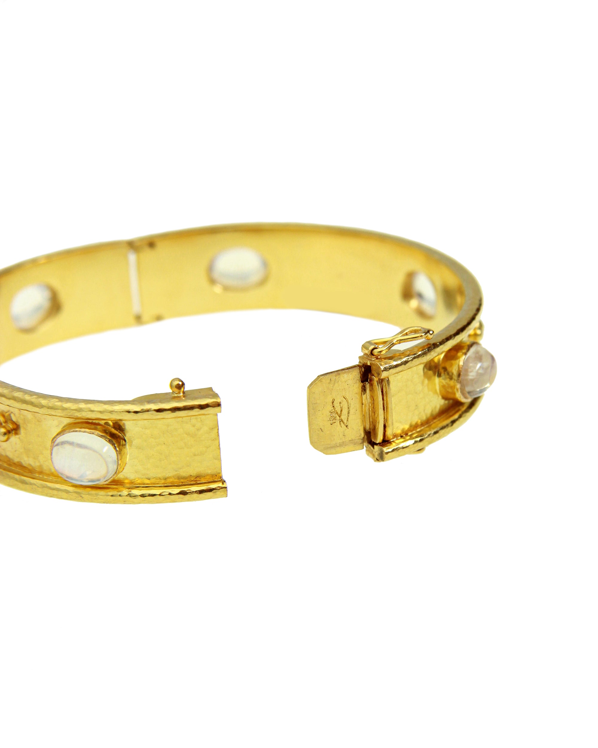 Moonstone Flat Narrow Bangle