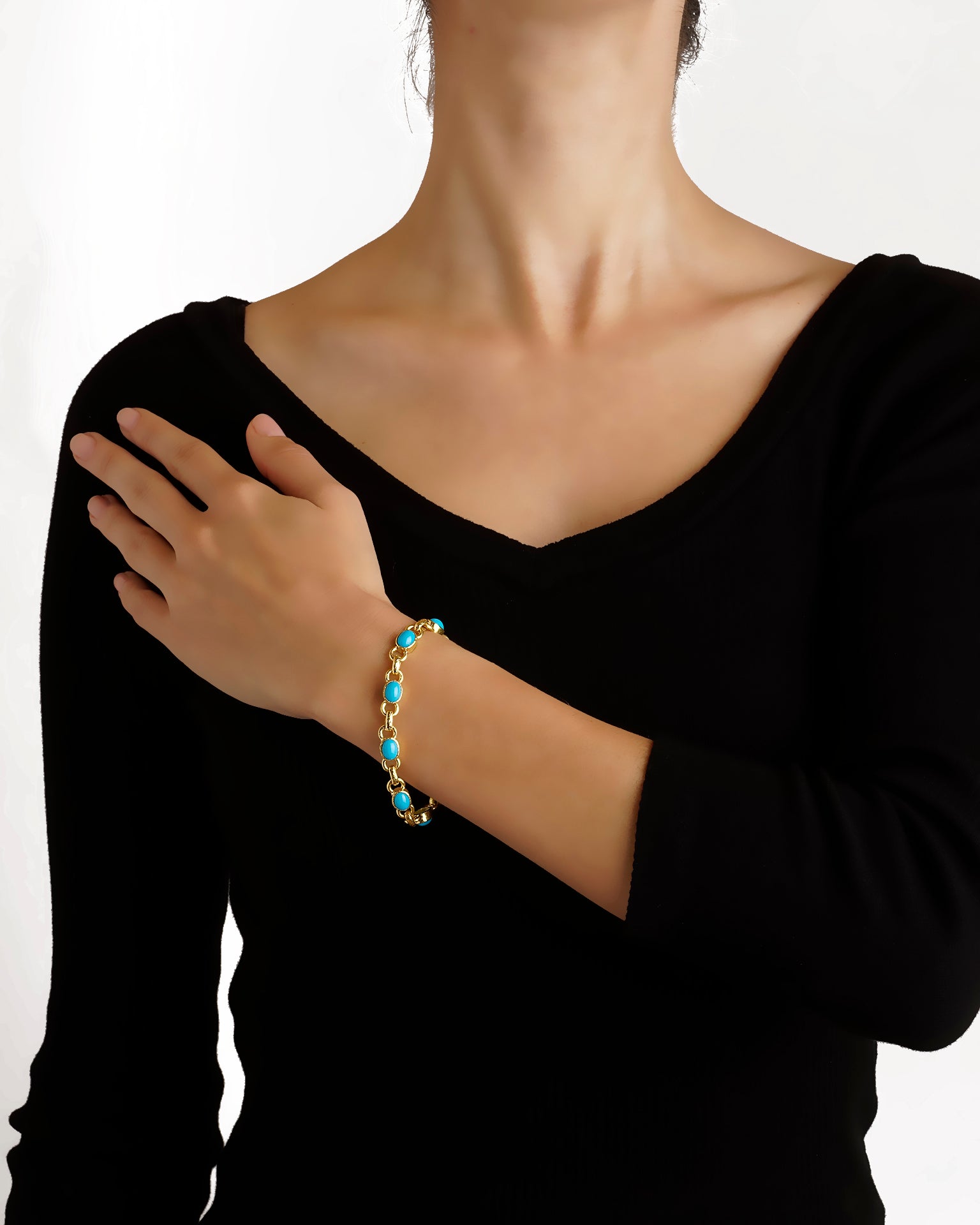 Sleeping Beauty Turquoise link Bracelet