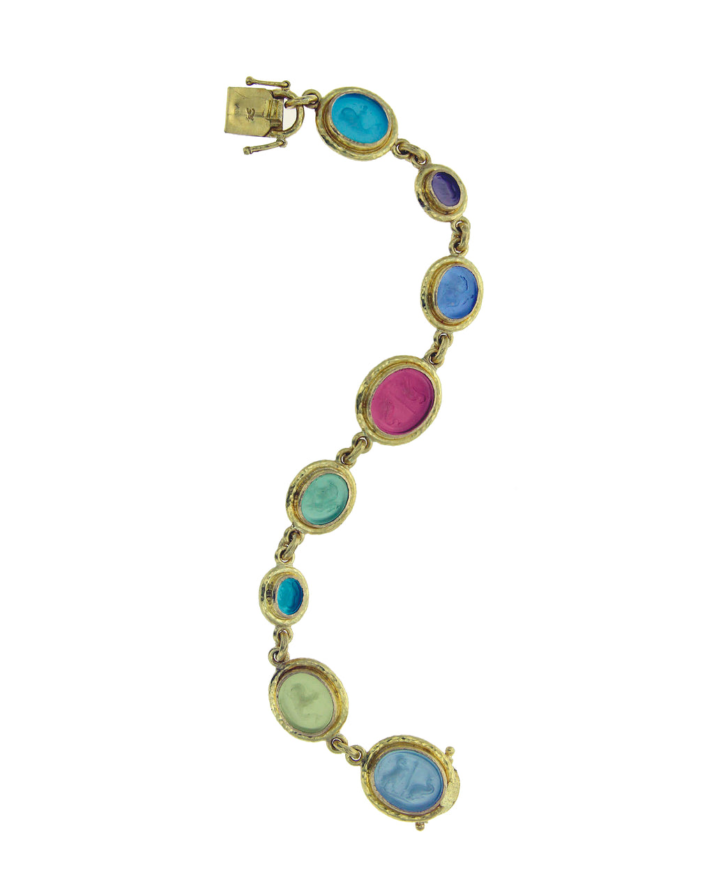 Small Oval Venetian Glass Intaglio Bracelet