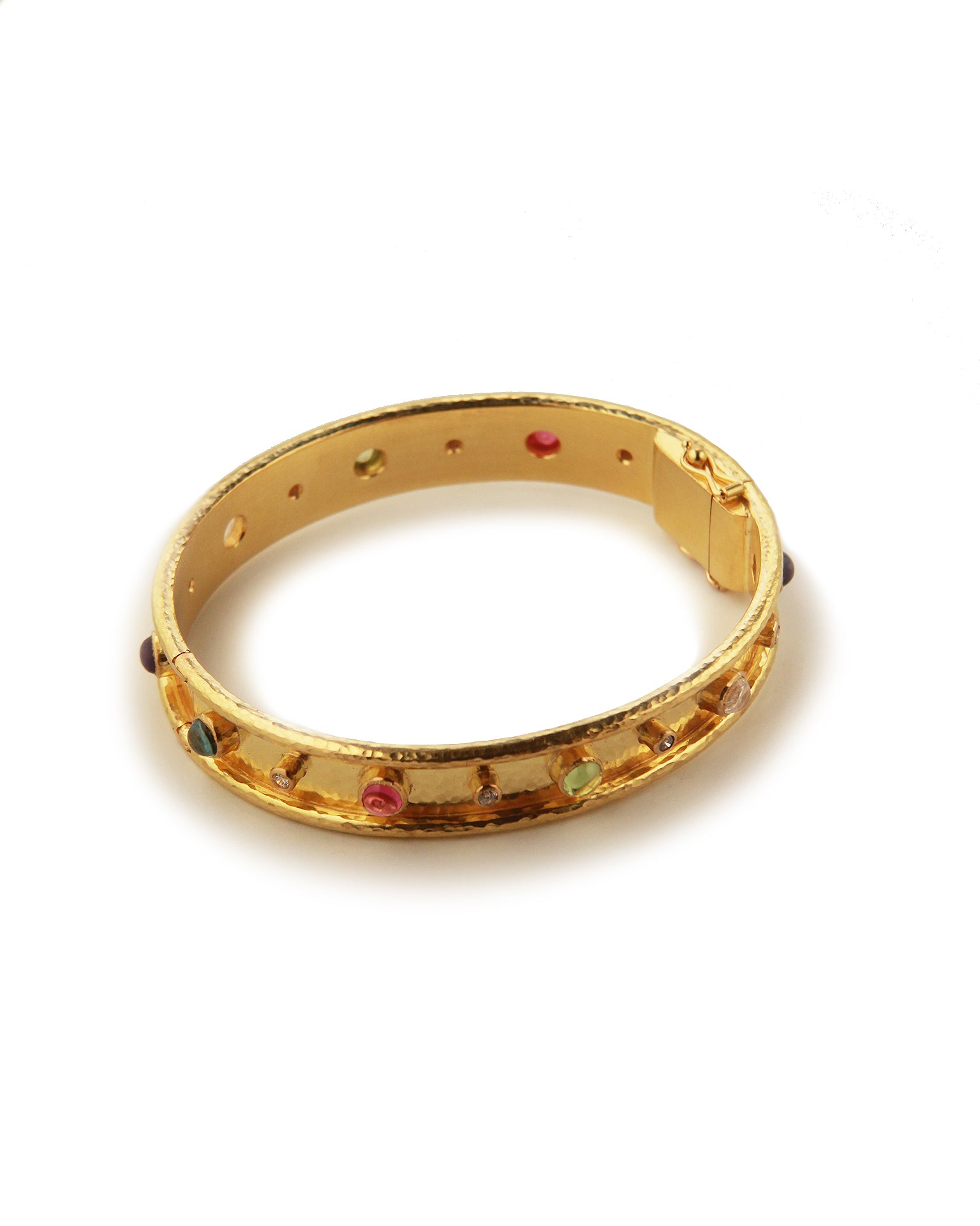 Tutti Frutti and Diamond Flat Bangle