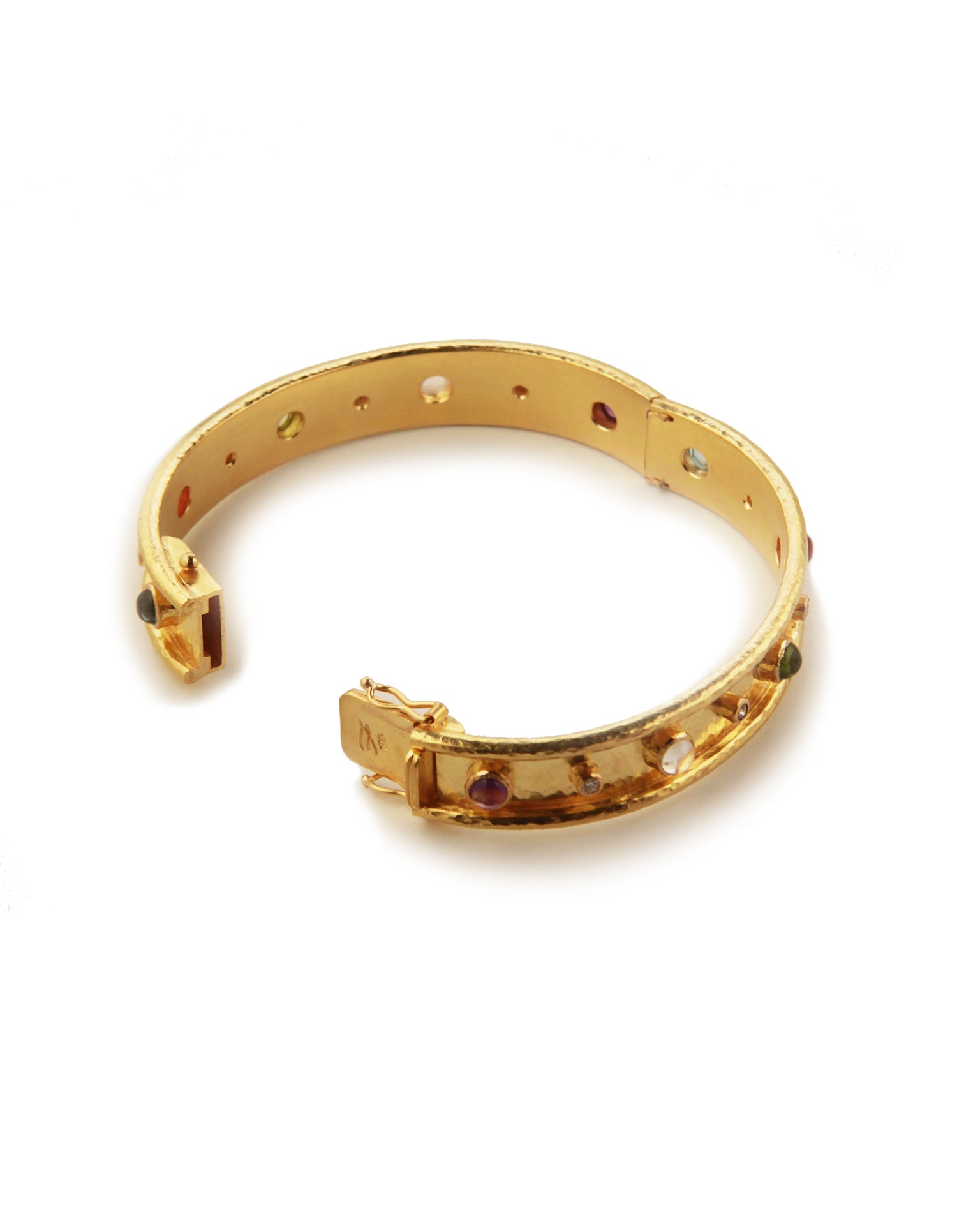 Tutti Frutti and Diamond Flat Bangle