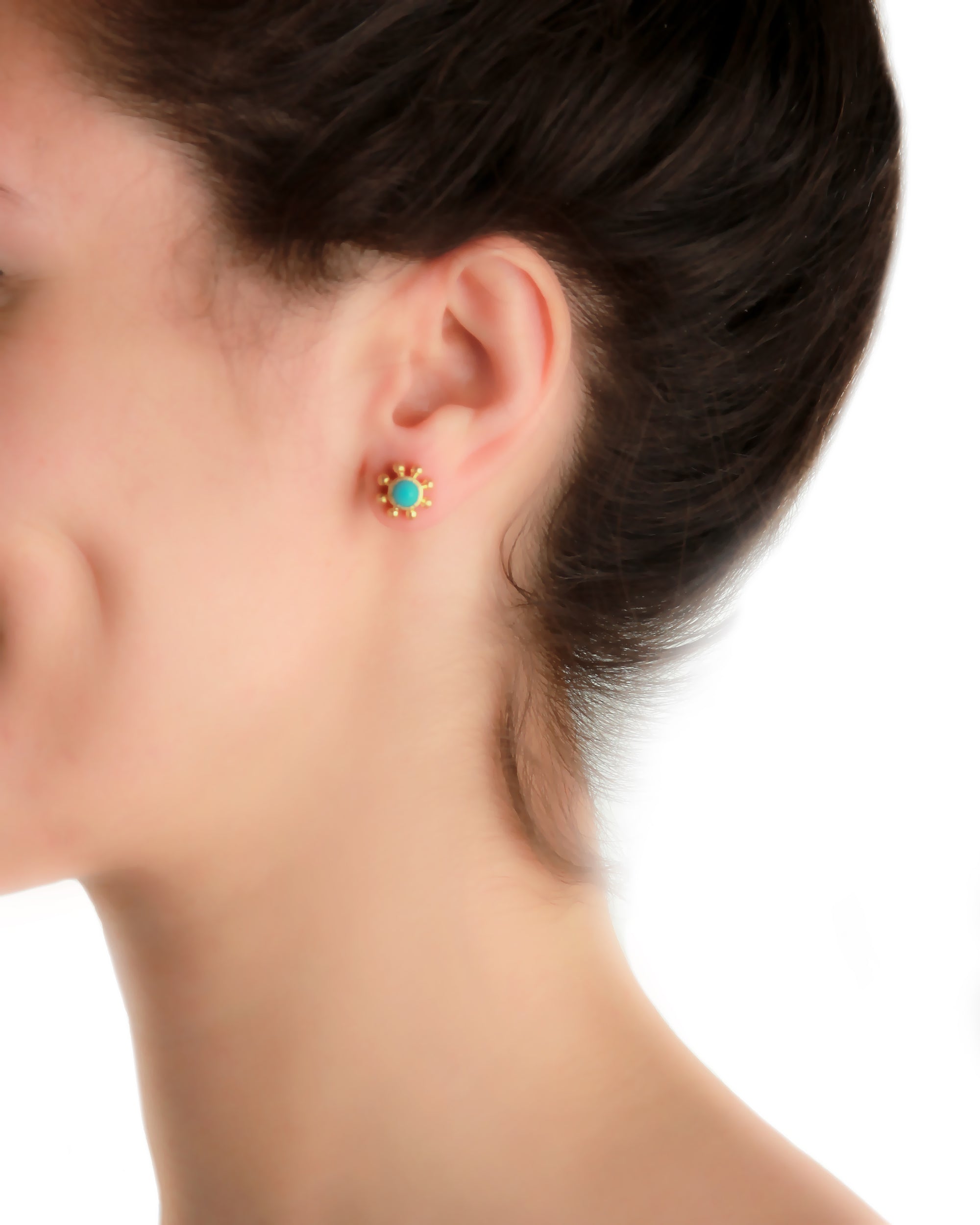 Sleeping Beauty Turquoise Stud Earrings