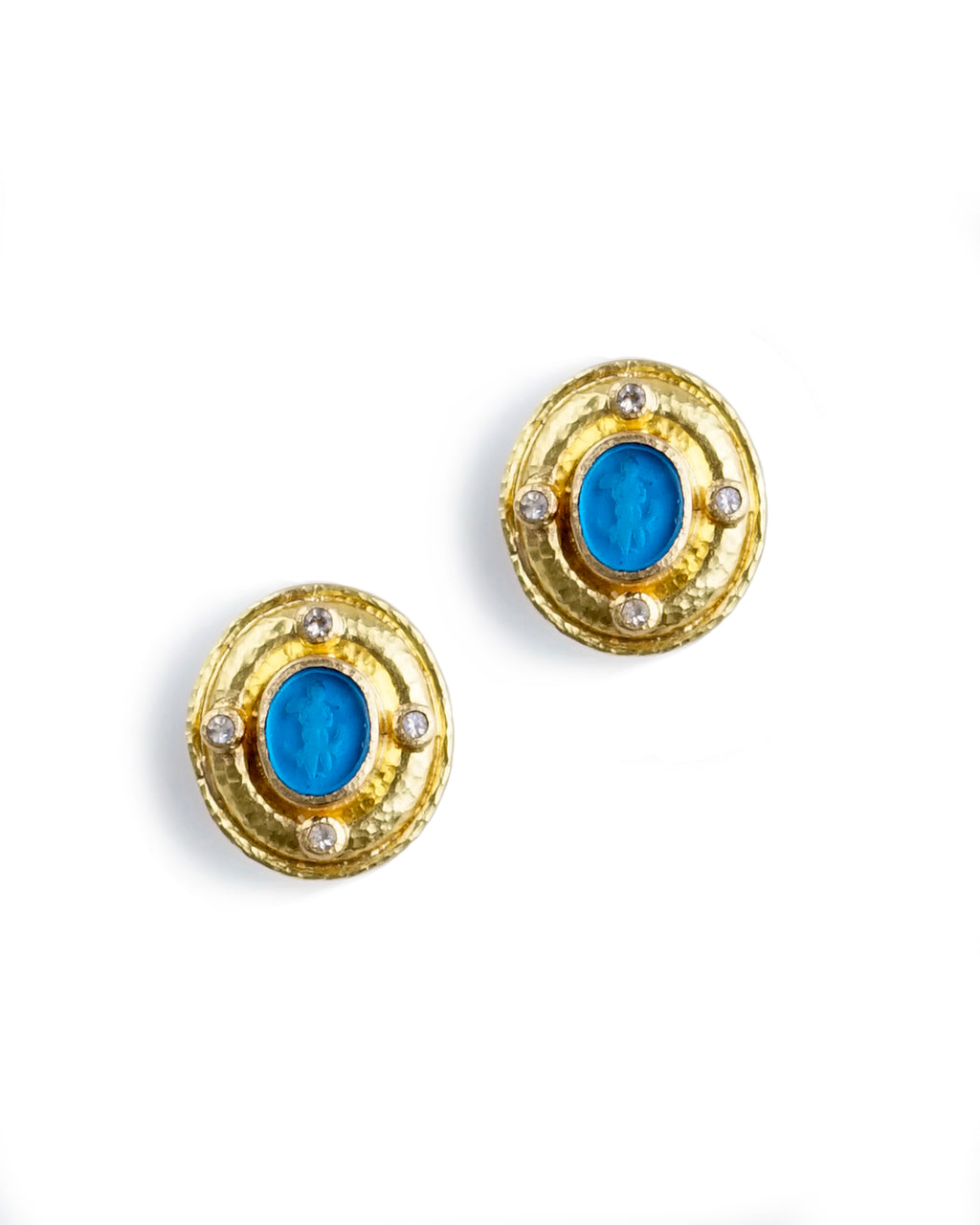 Peacock 'Micro Angel and Dog' Earrings